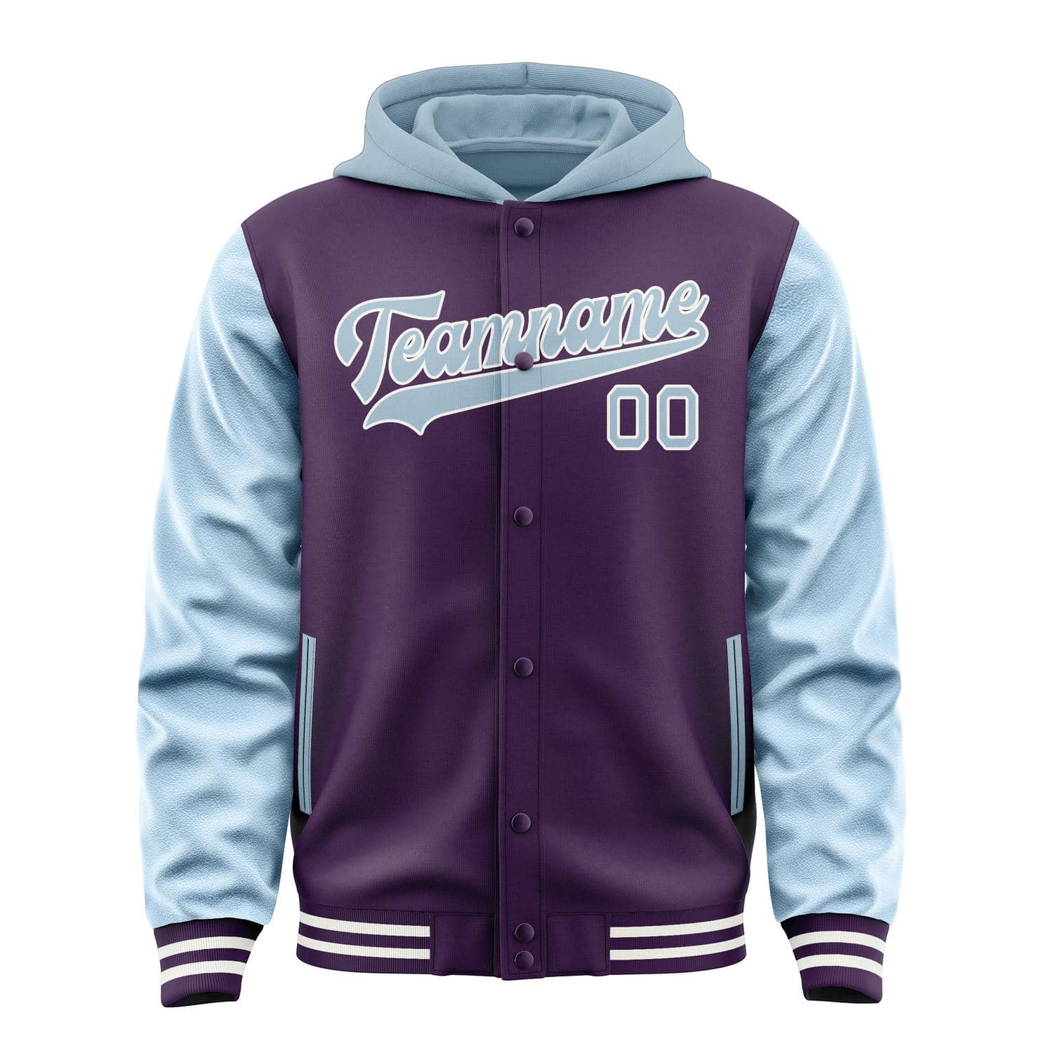 Custom Purple Light Blue Jacket