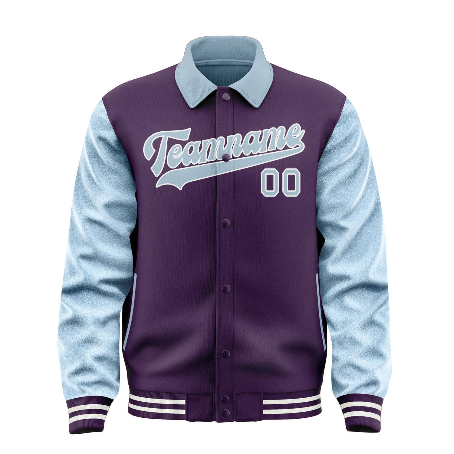 Custom Purple Light Blue Jacket