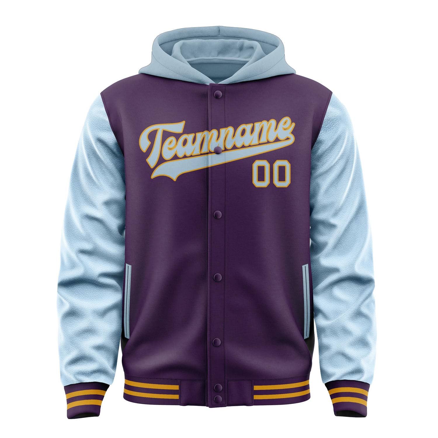 Custom Purple Light Blue Jacket