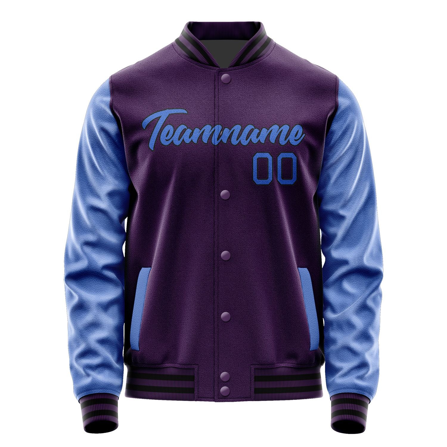 Custom Purple Light Blue Jacket JA0707080719B21908