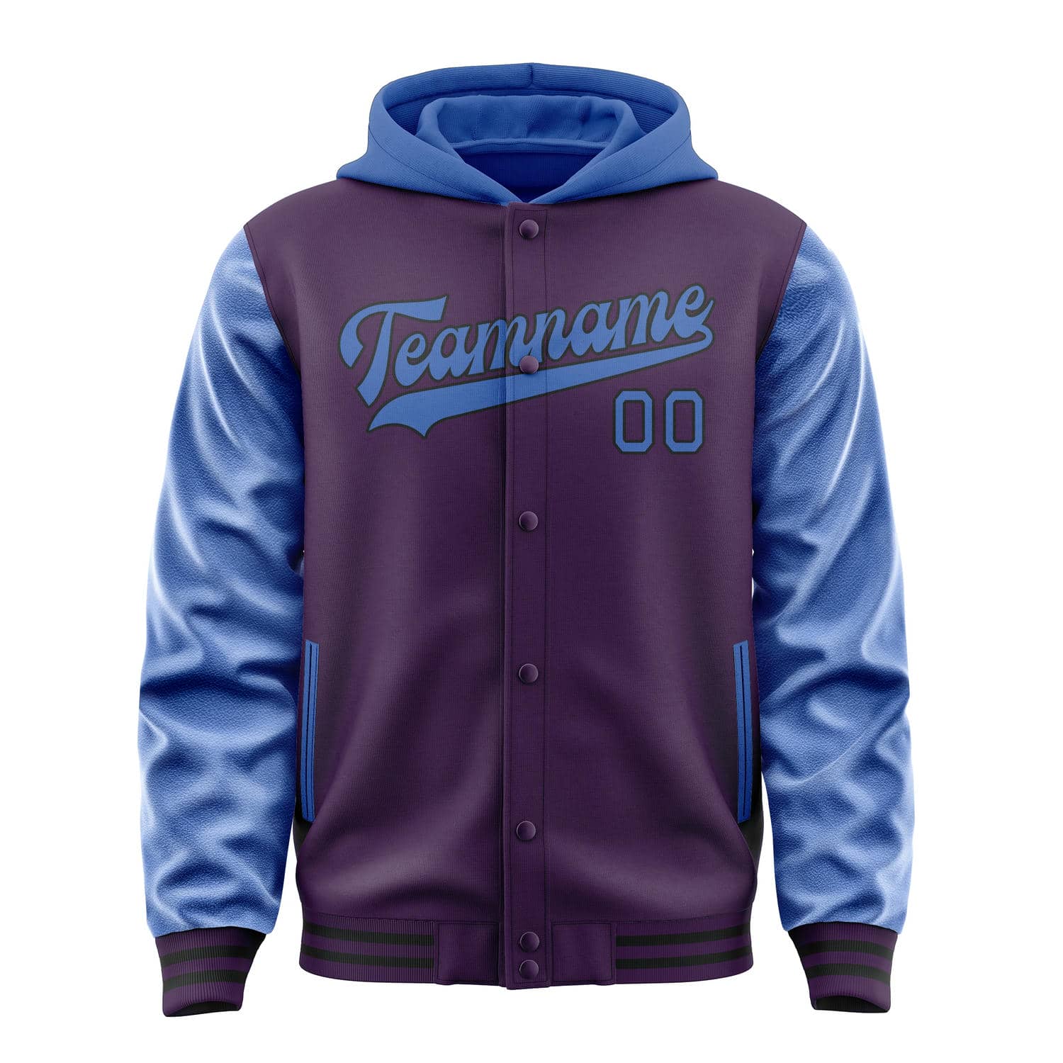 Custom Purple Sky Blue Jacket