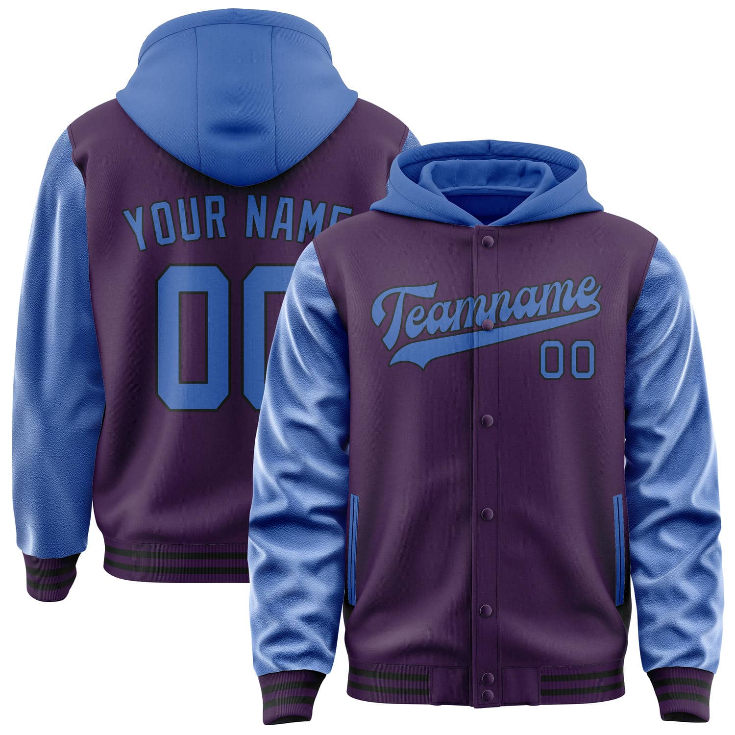 Custom Purple Sky Blue Jacket