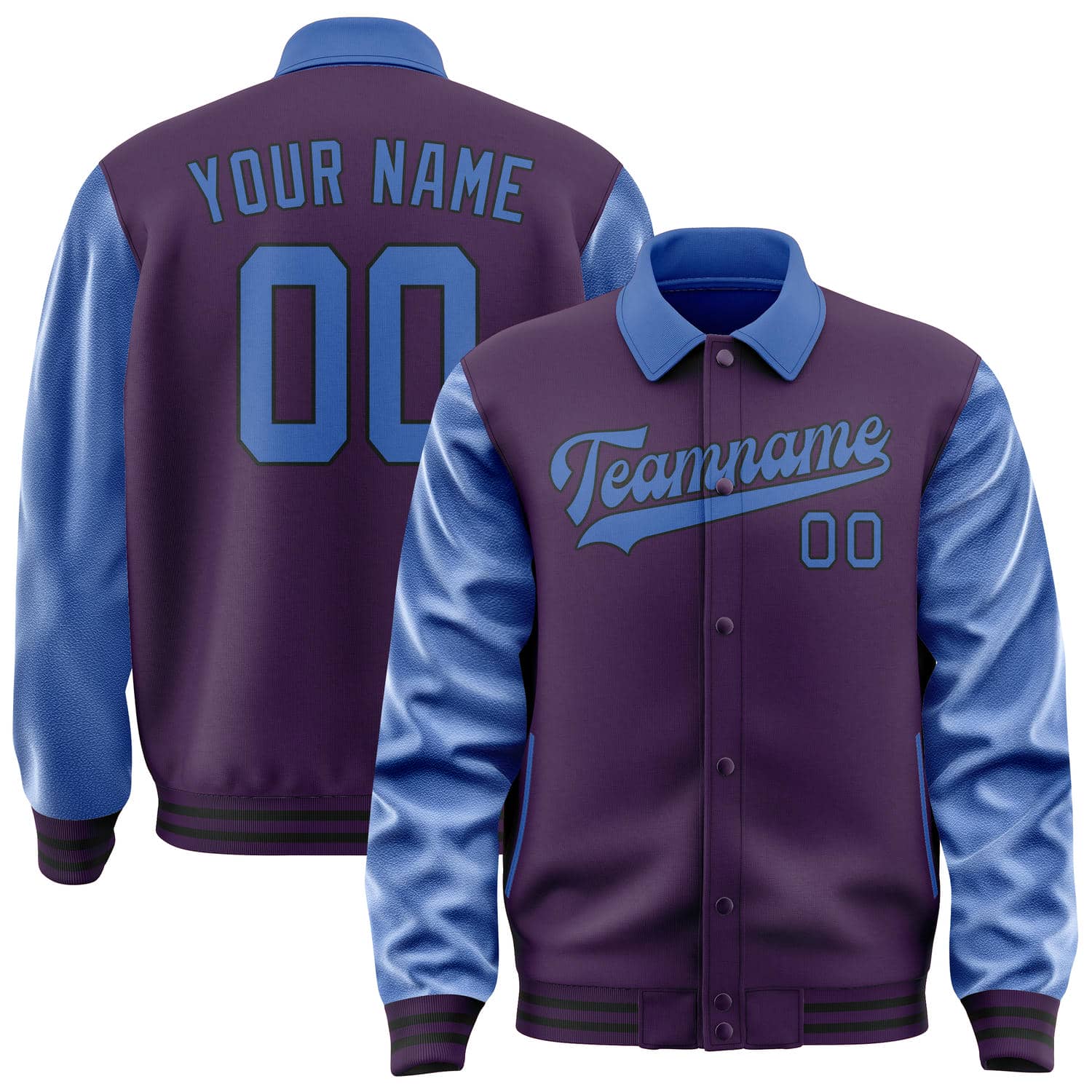 Custom Purple Sky Blue Jacket