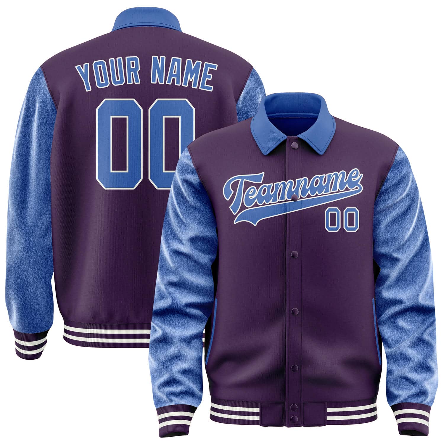 Custom Purple Sky Blue Jacket