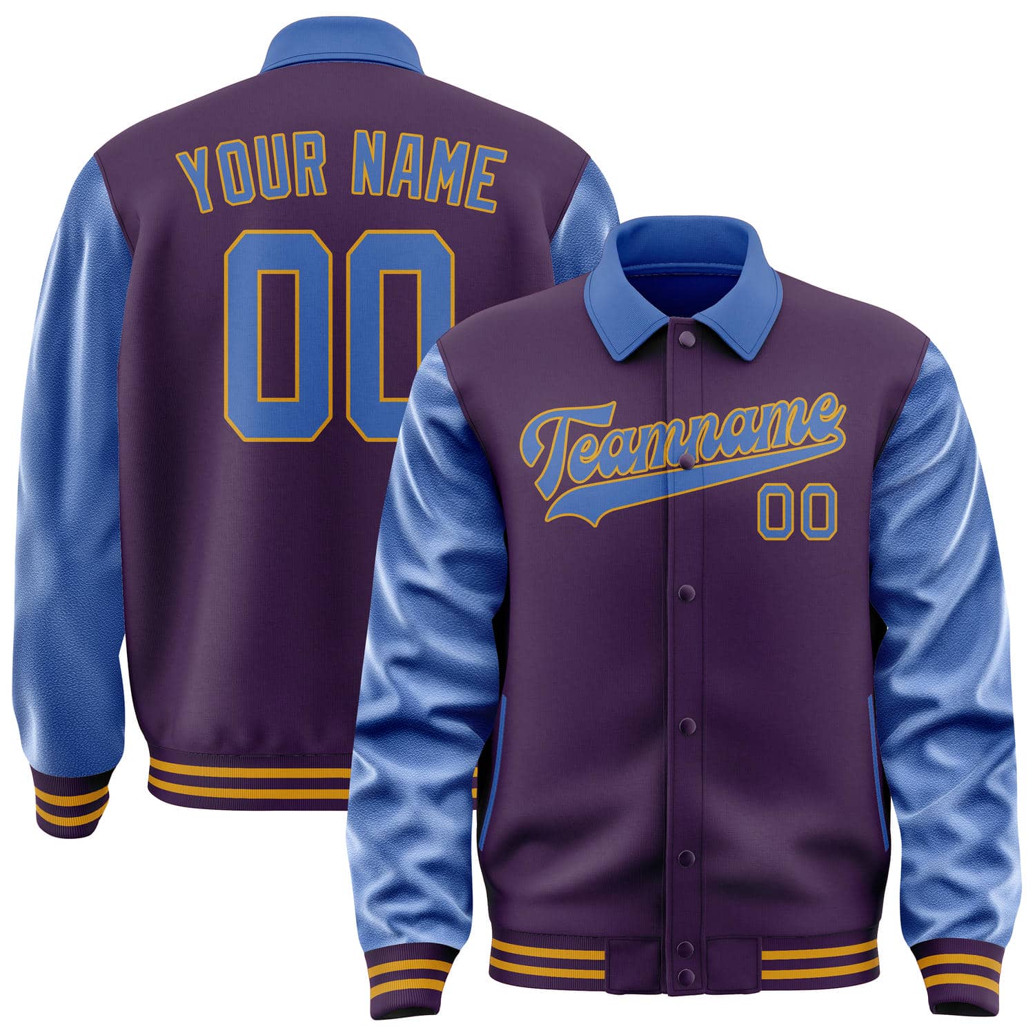 Custom Purple Sky Blue Jacket