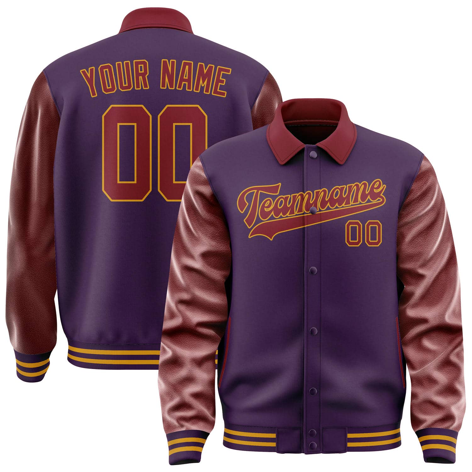 Custom Purple Crimson Red Jacket