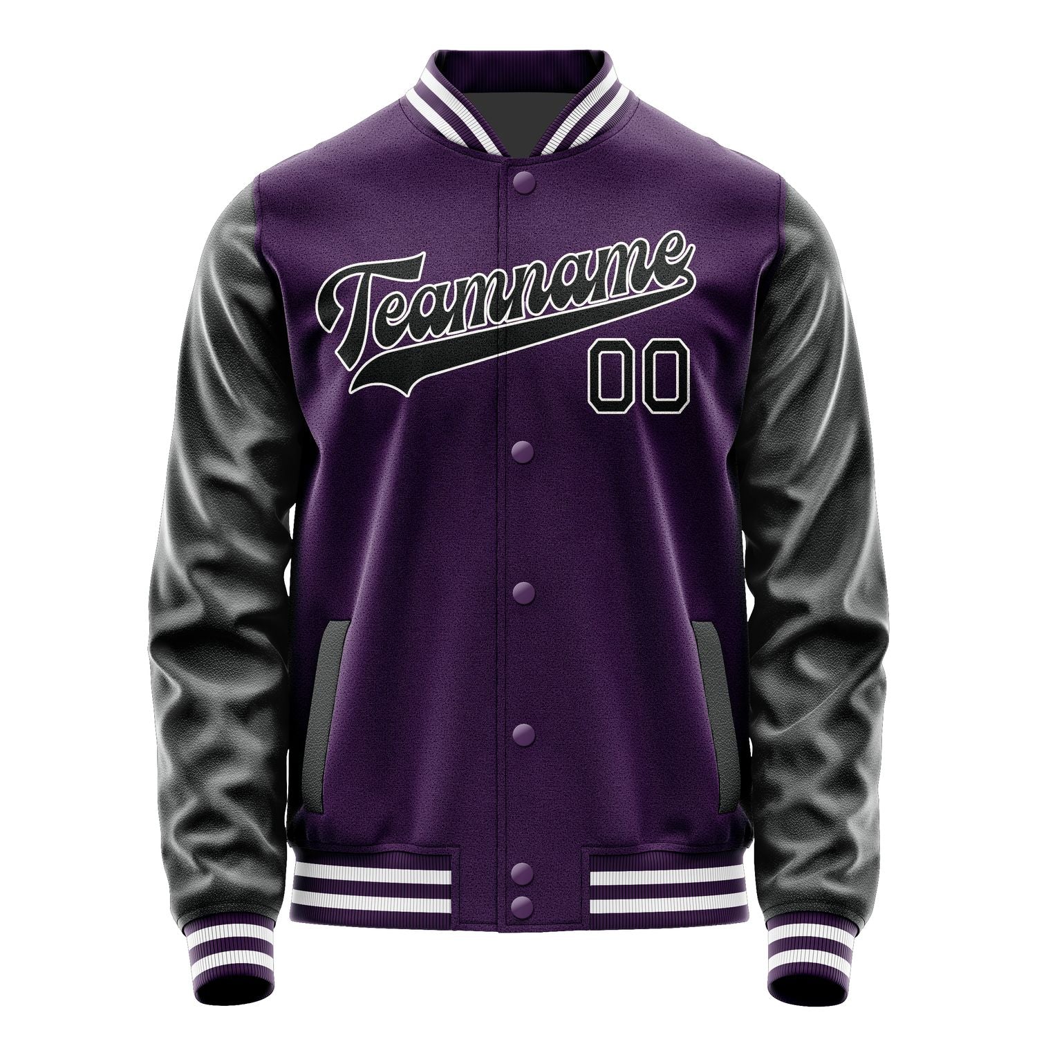 Custom Purple Black Jacket JA0707170718B31817