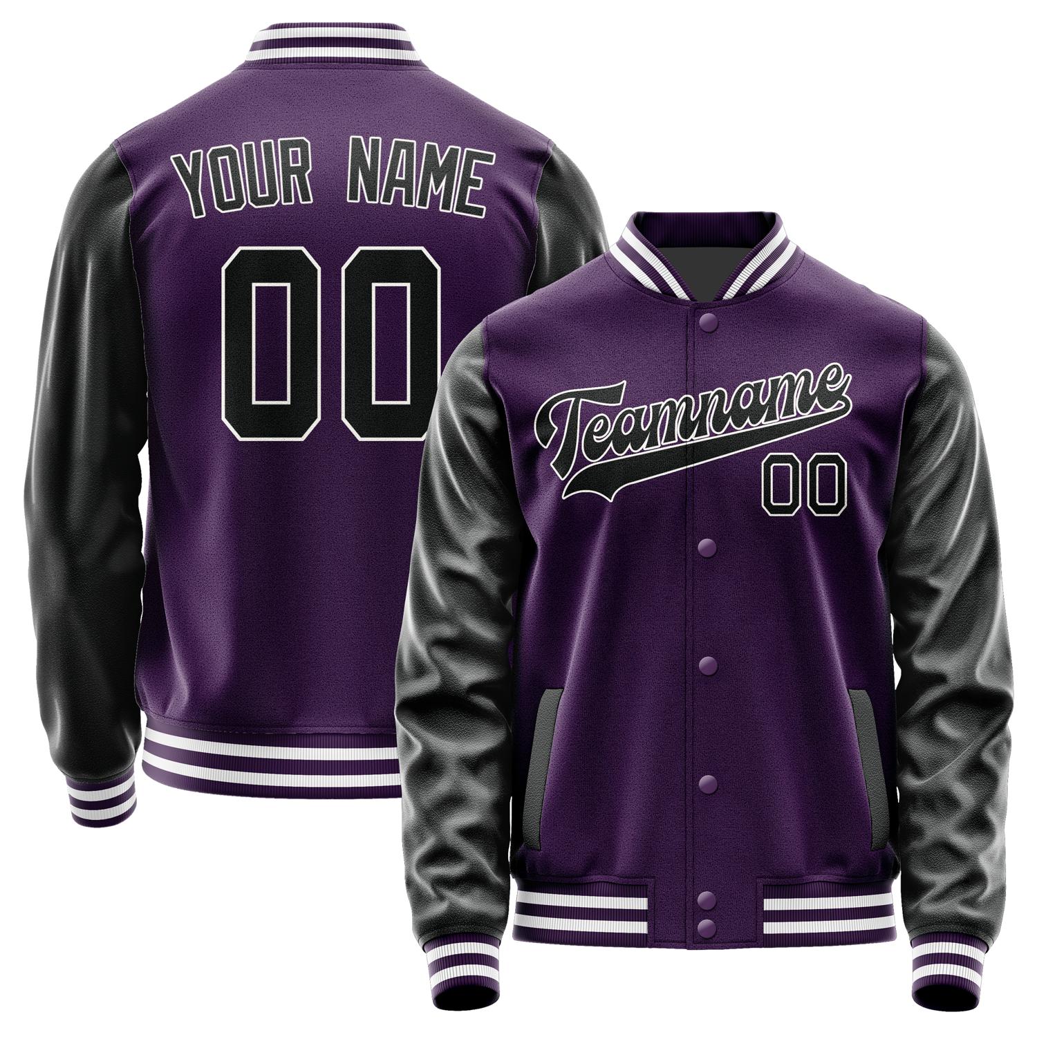 Custom Purple Black Jacket JA0707170718B31817