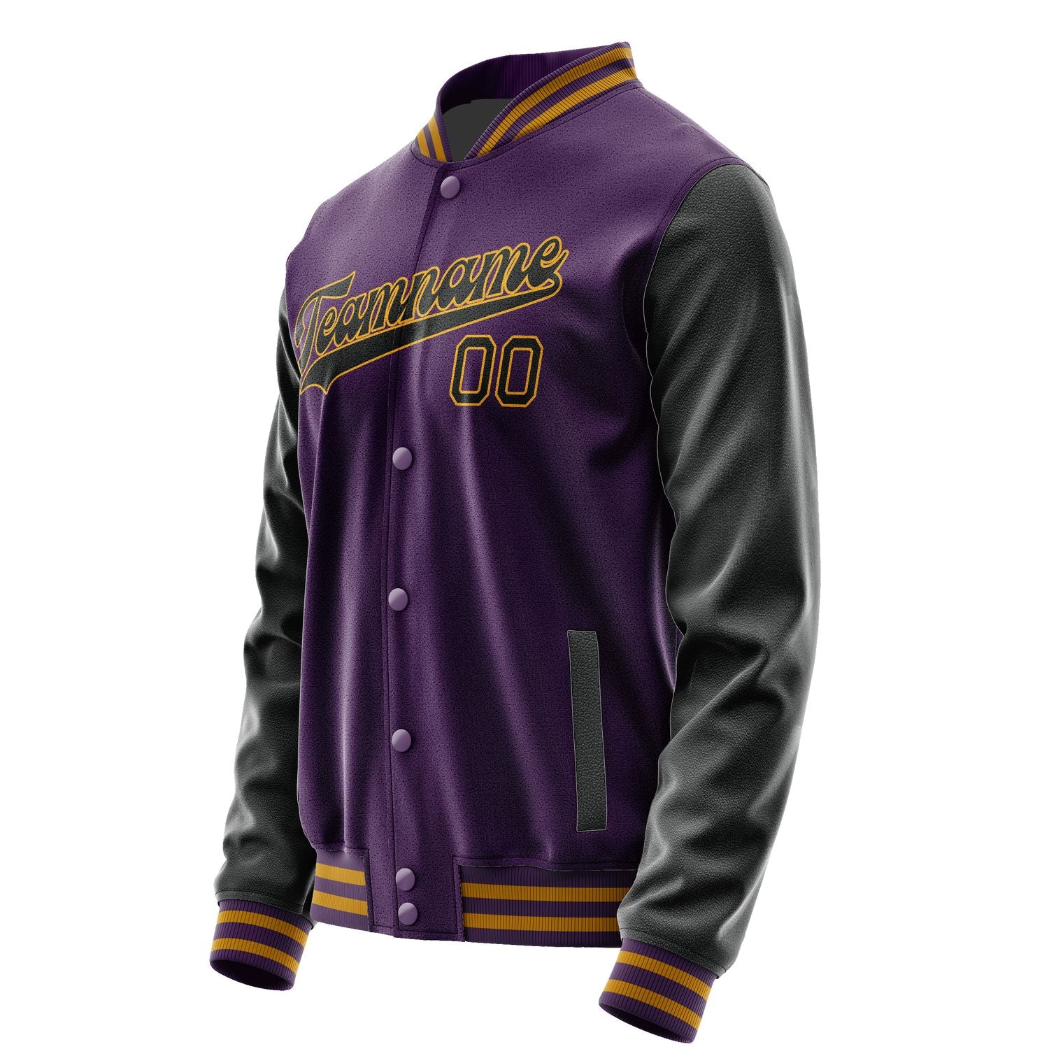 Custom Purple Black Jacket JA0707170719B31917