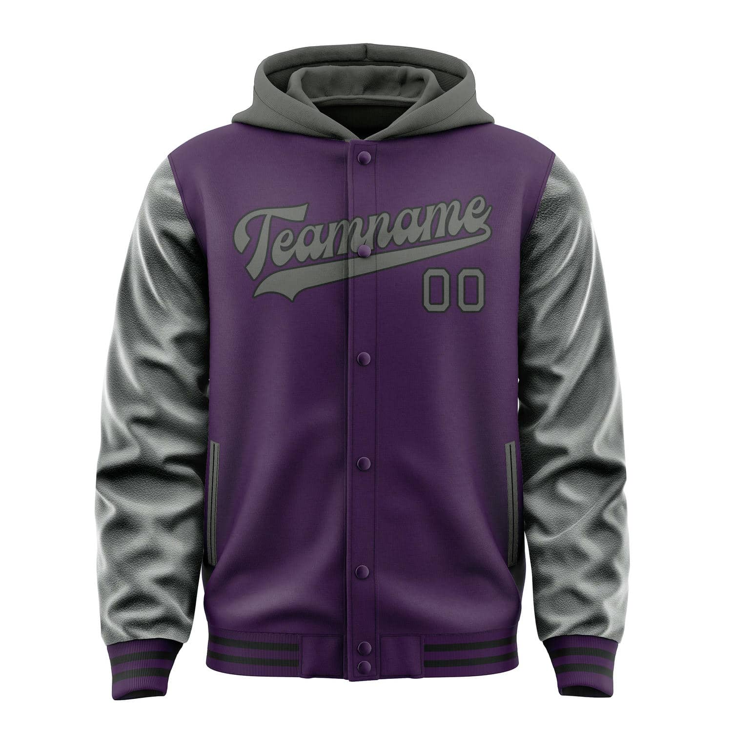 Custom Purple Dark Grey Jacket