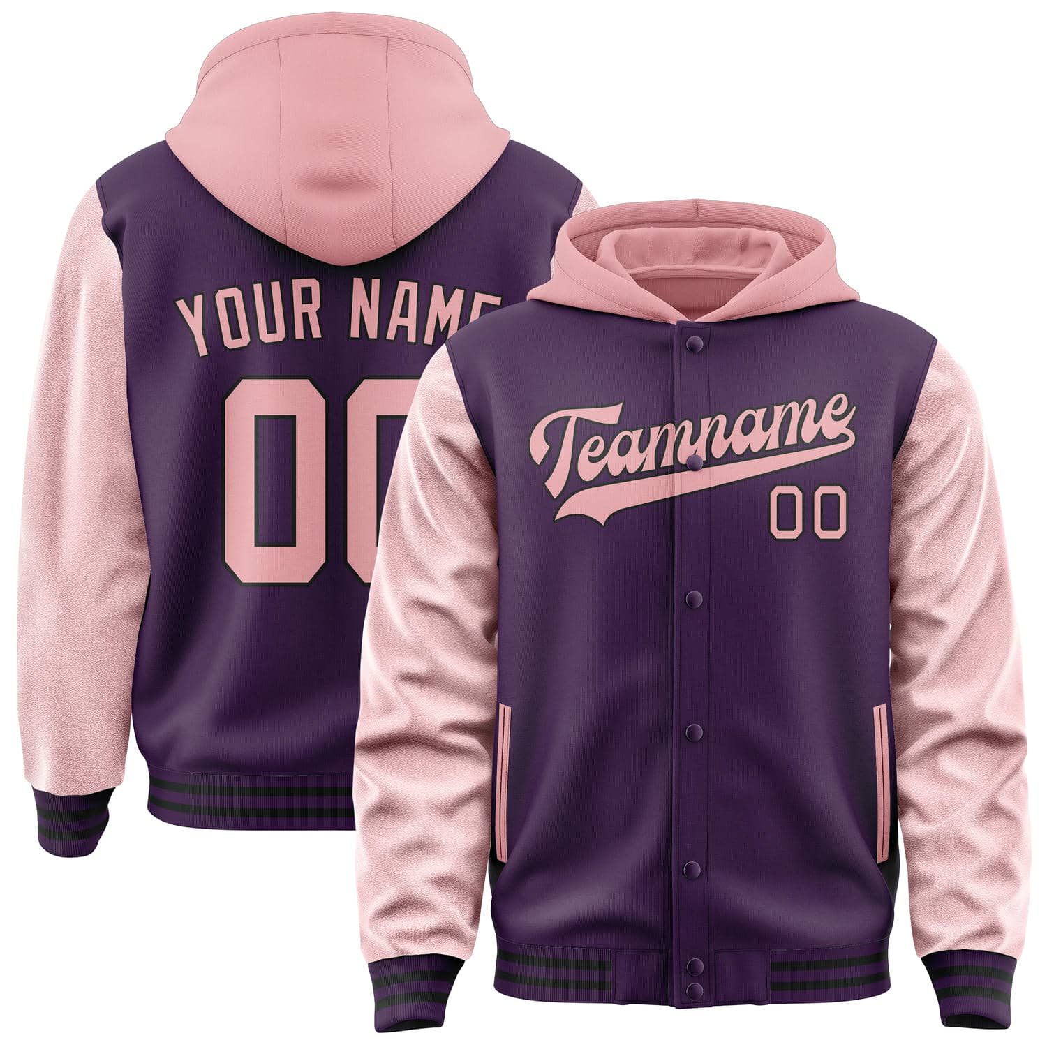 Custom Purple Light Pink Jacket