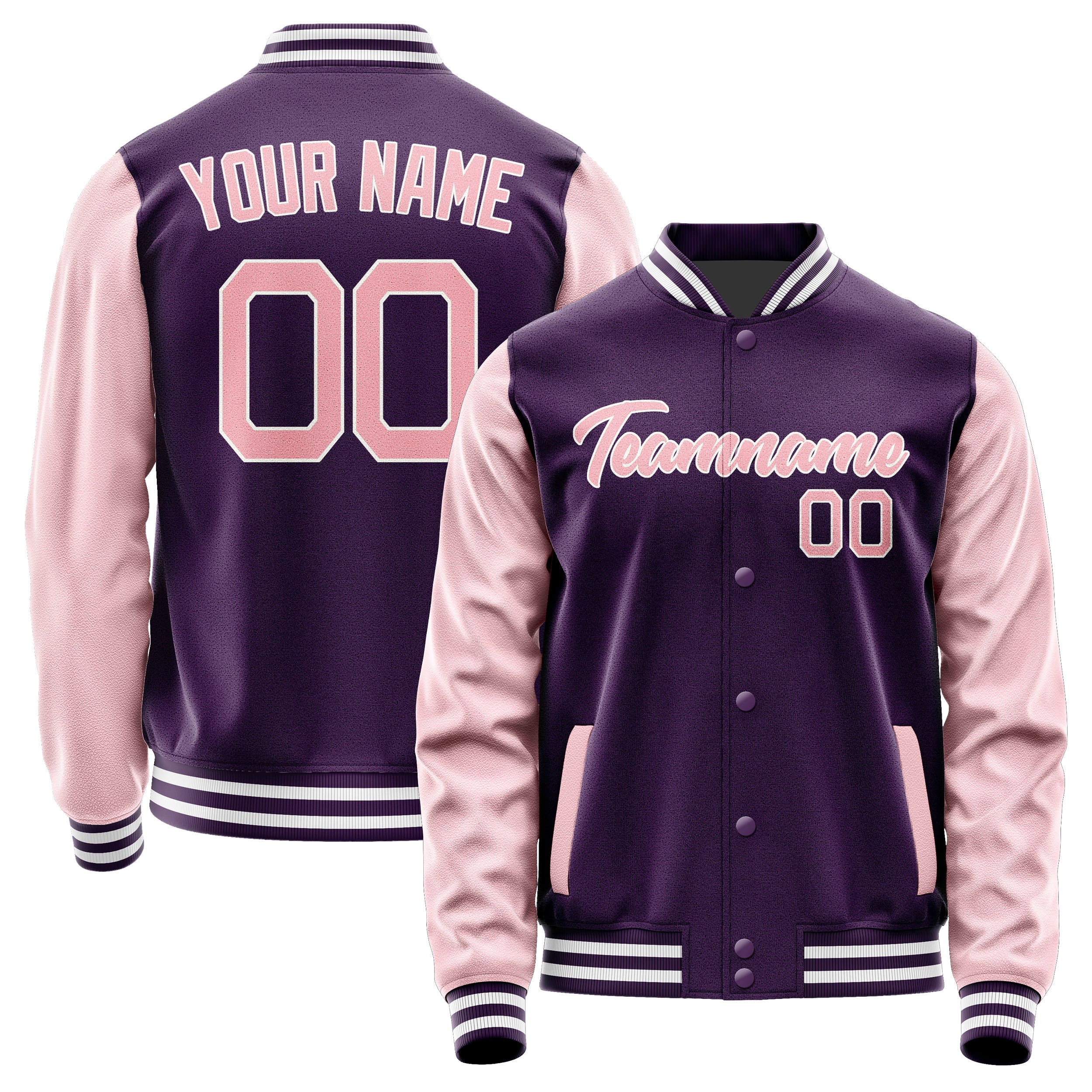 Custom Purple Light Pink Jacket JA0707210718B21821