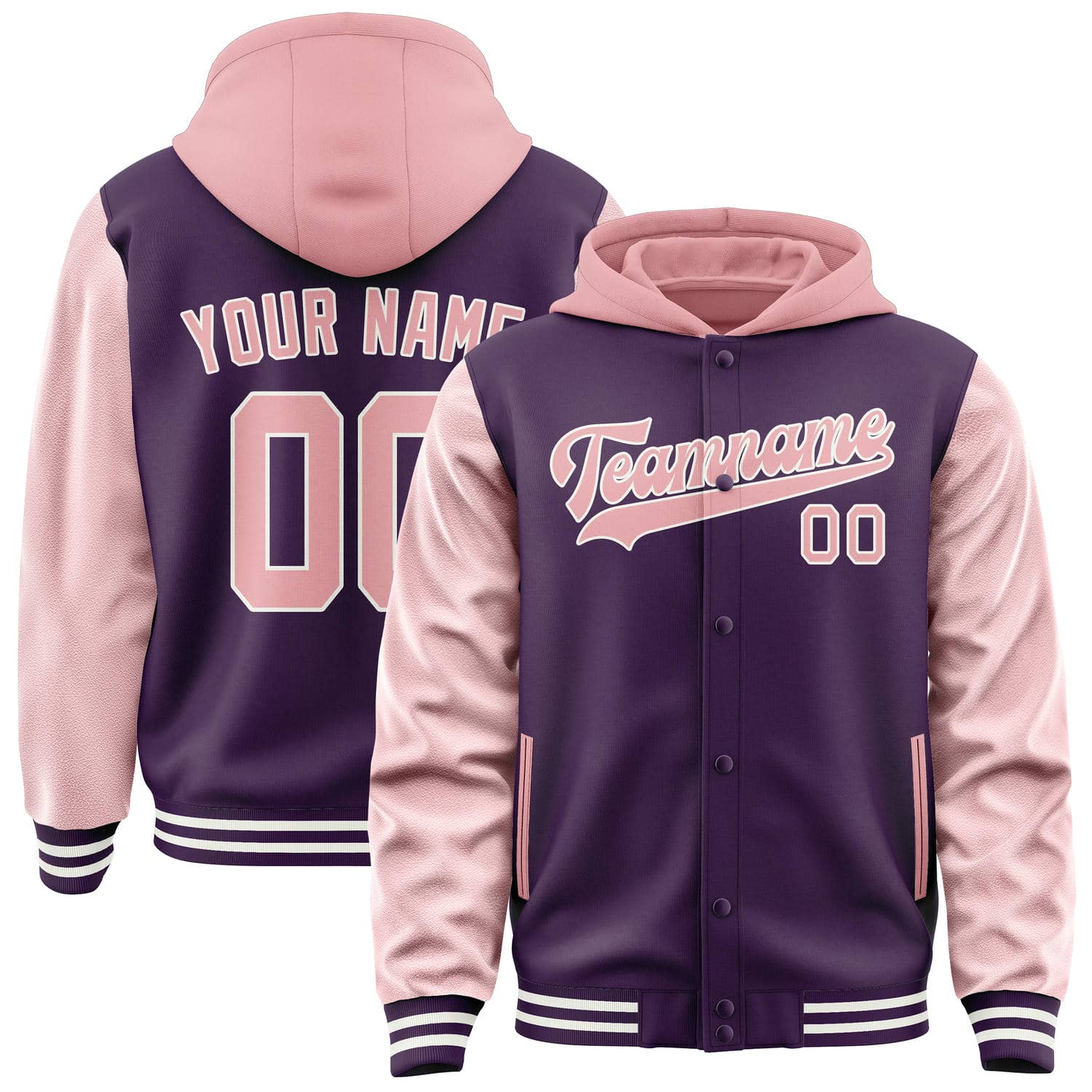 Custom Purple Light Pink Jacket