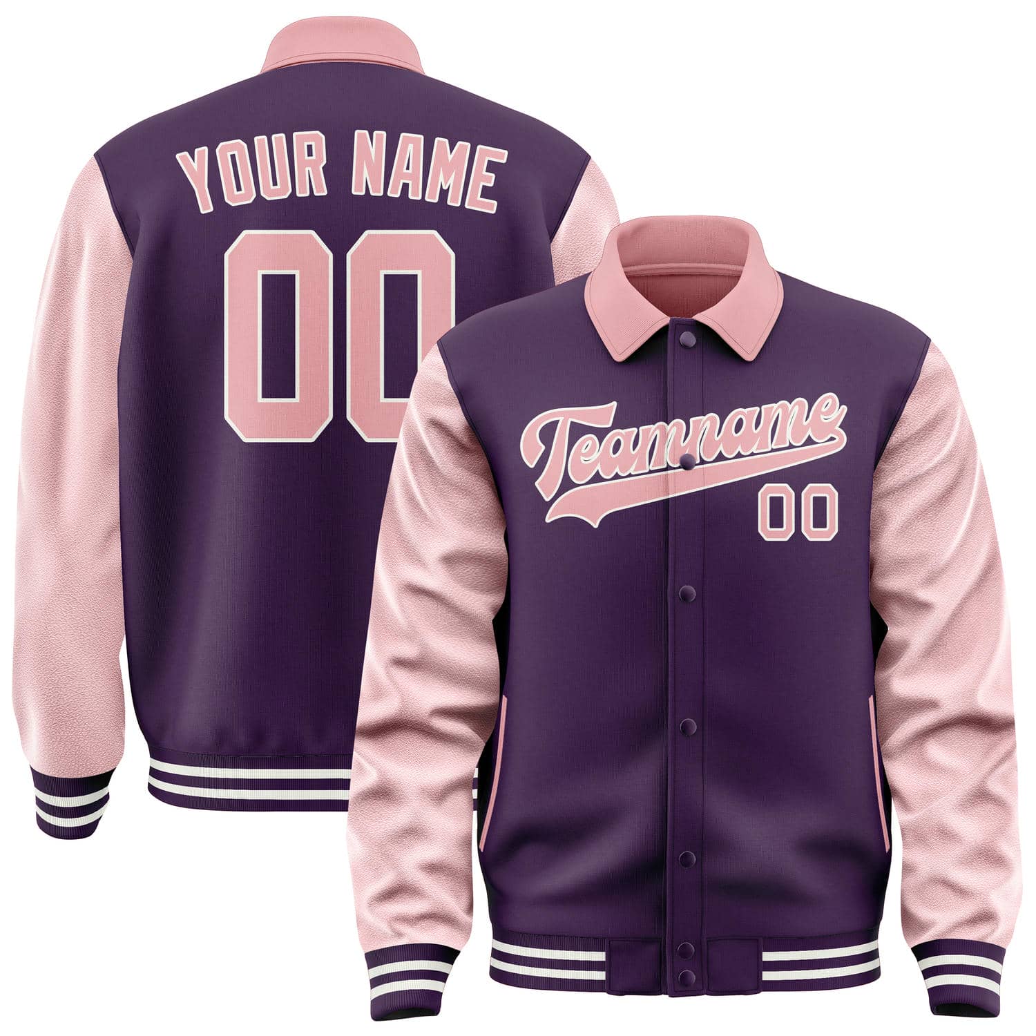 Custom Purple Light Pink Jacket