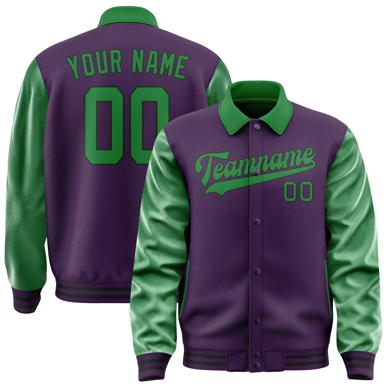 Custom Purple Emerald Green Jacket
