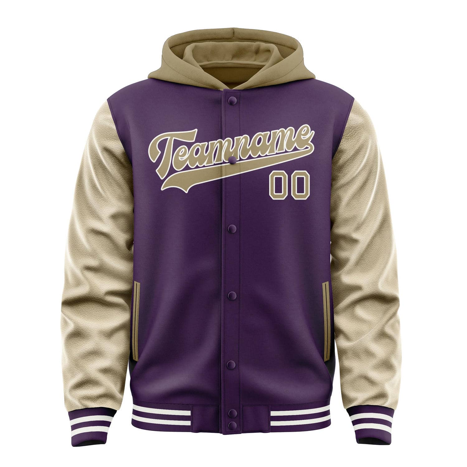 Custom Purple Light Khaki Jacket