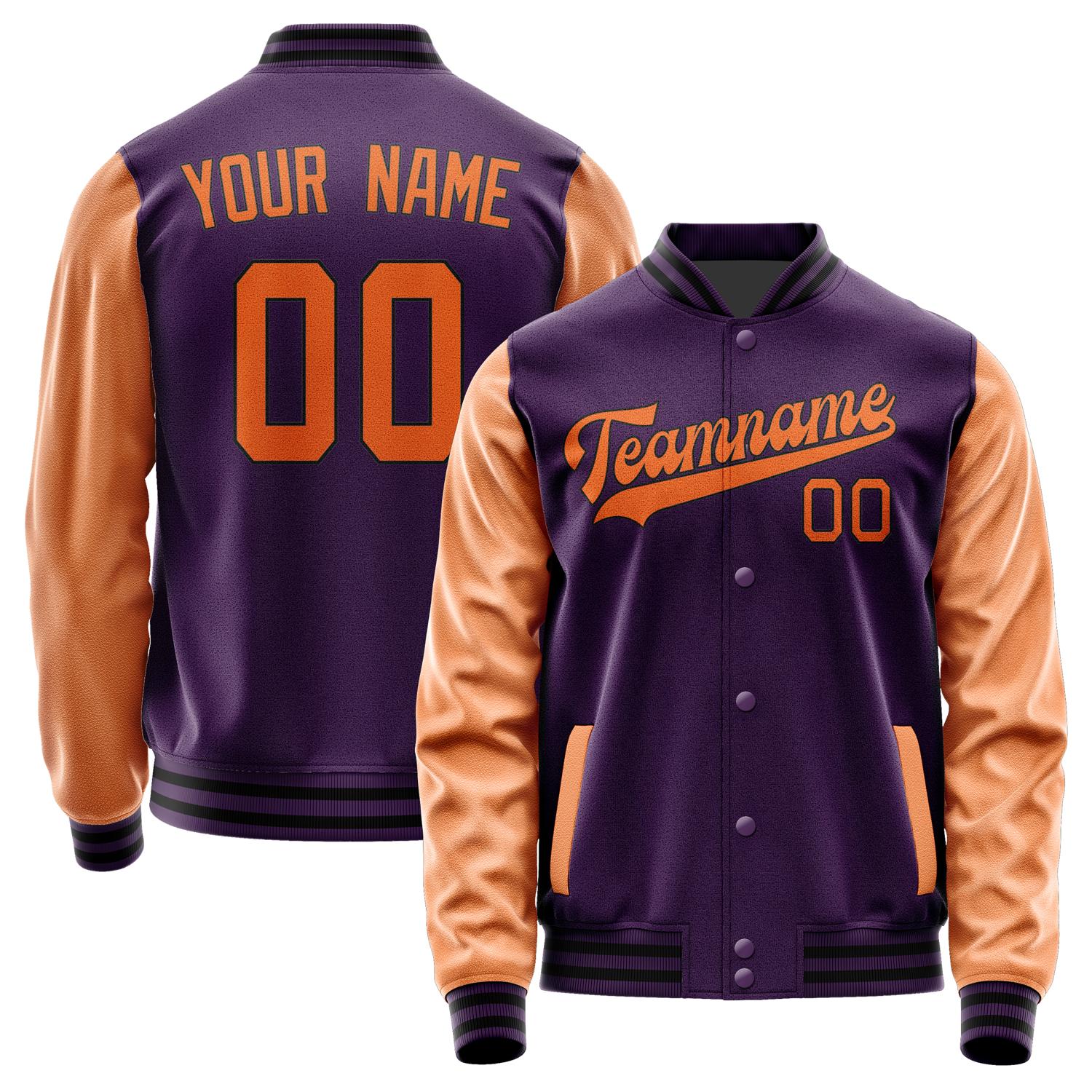 Custom Purple Orange Jacket JA0707280717B31728