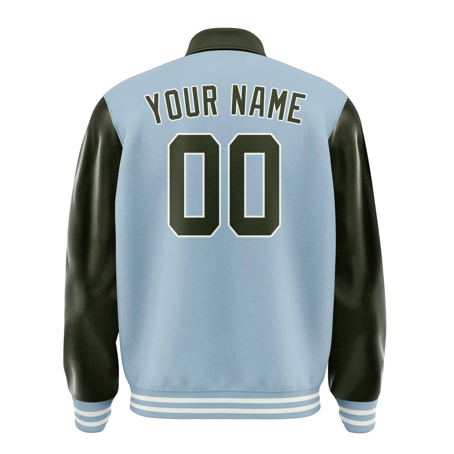 Custom Light Blue Olive Jacket