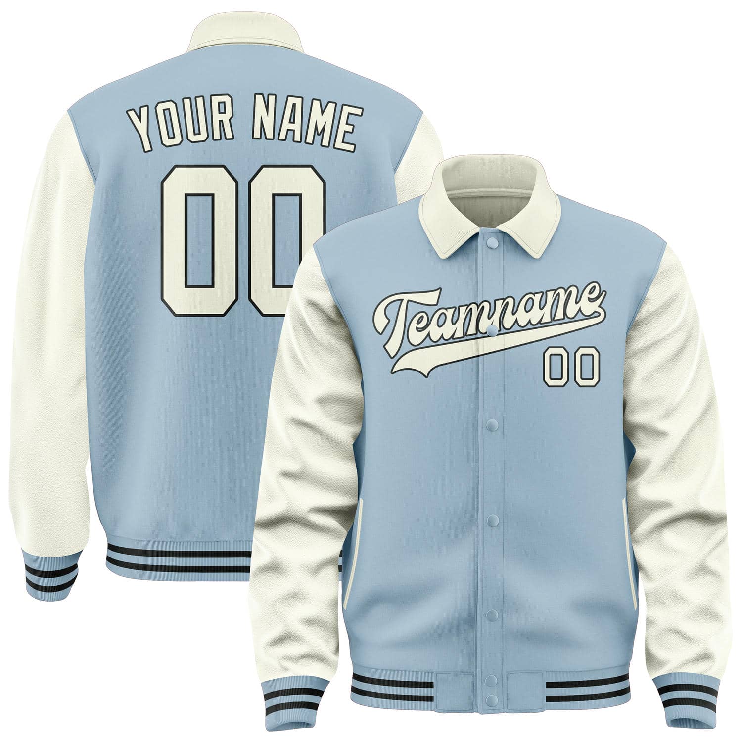 Custom Light Blue Cream Jacket