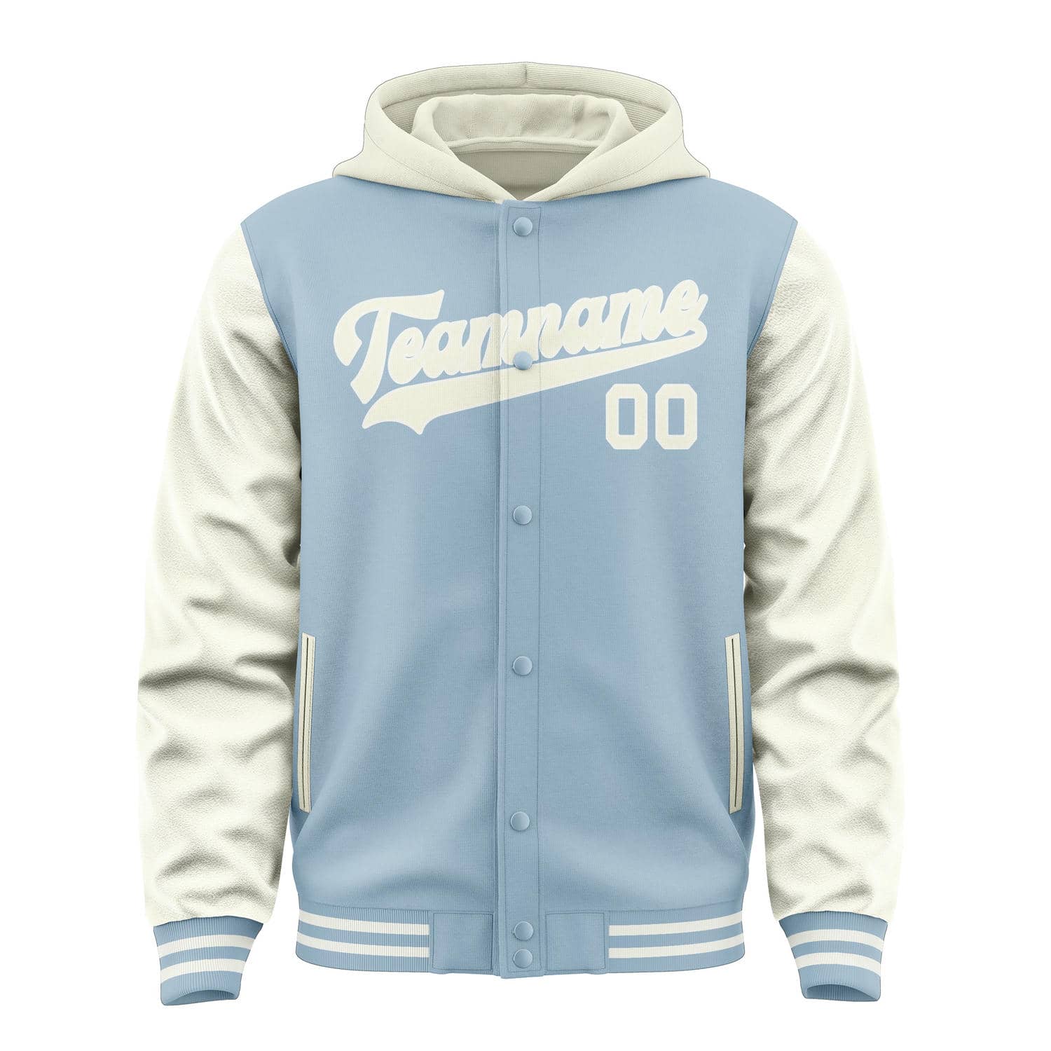 Custom Light Blue Cream Jacket