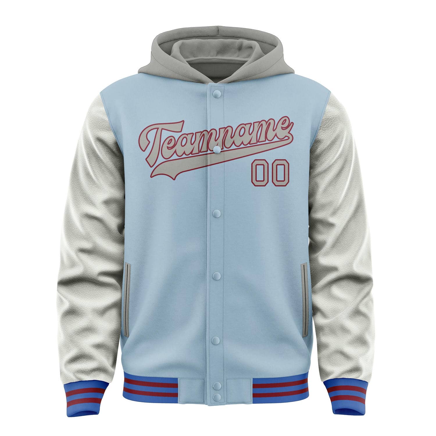 Custom Light Blue Gray Jacket