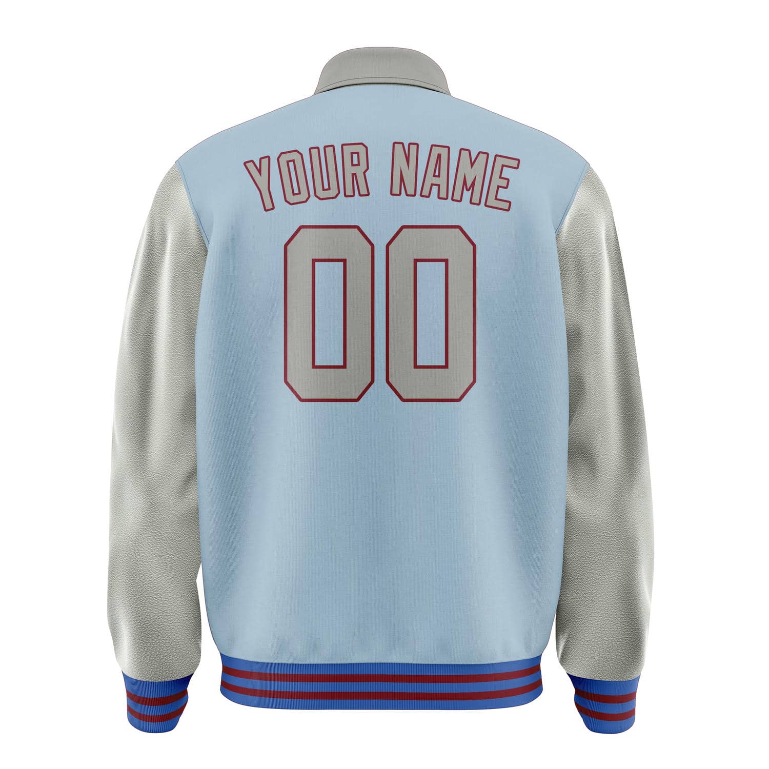 Custom Light Blue Gray Jacket