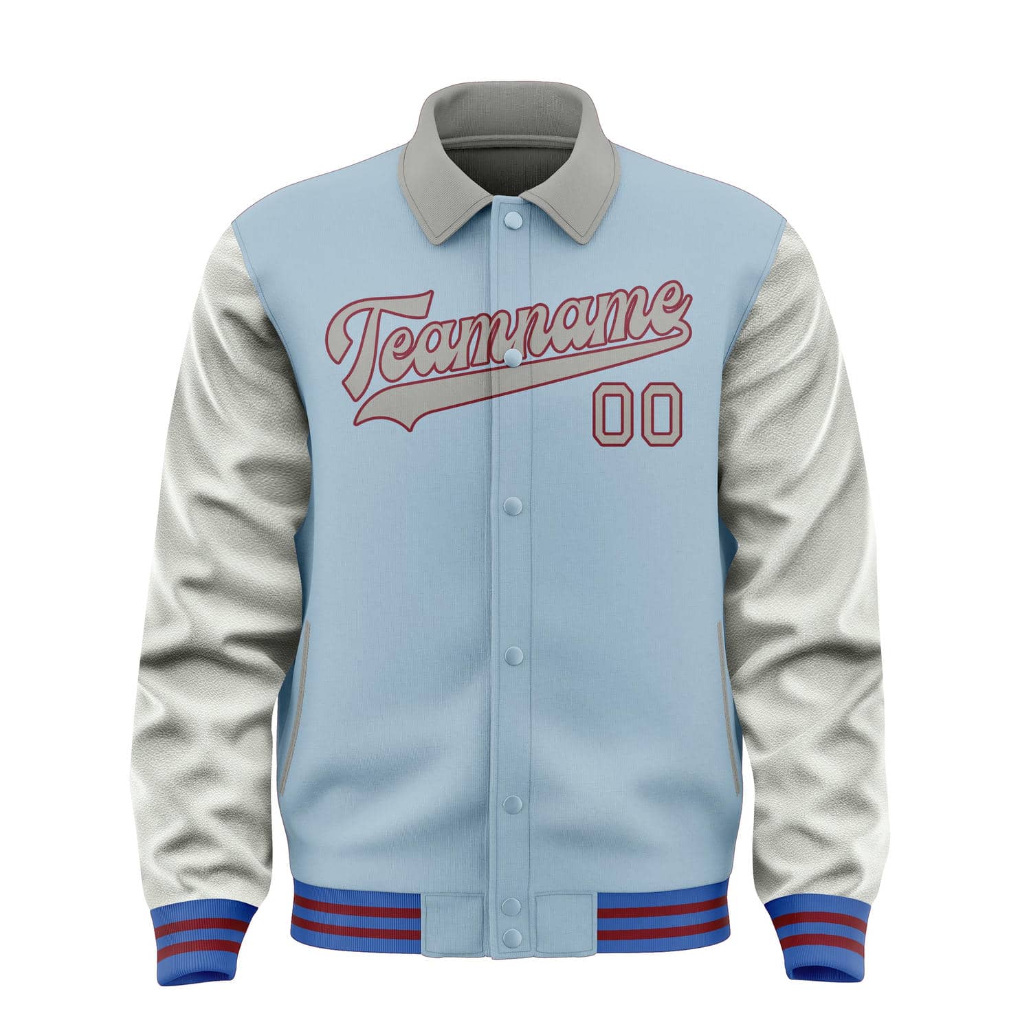 Custom Light Blue Gray Jacket