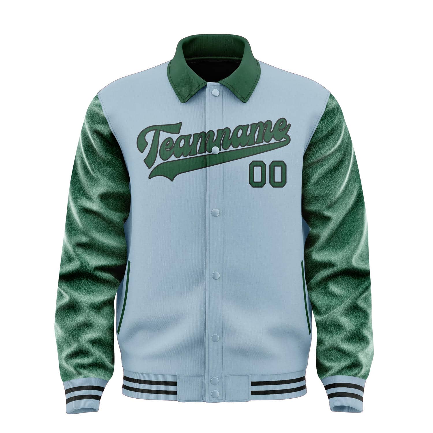 Custom Light Blue Green Jacket
