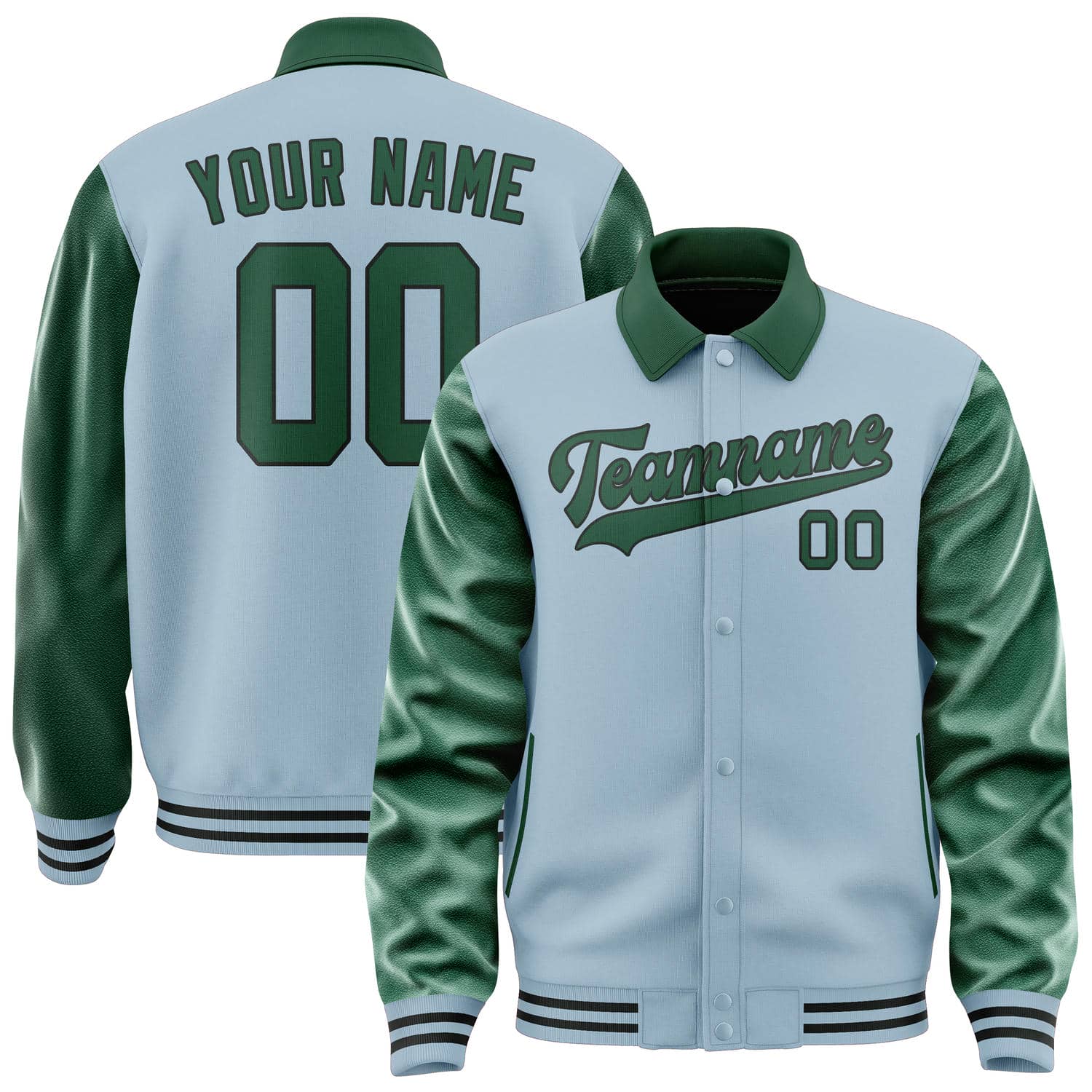 Custom Light Blue Green Jacket