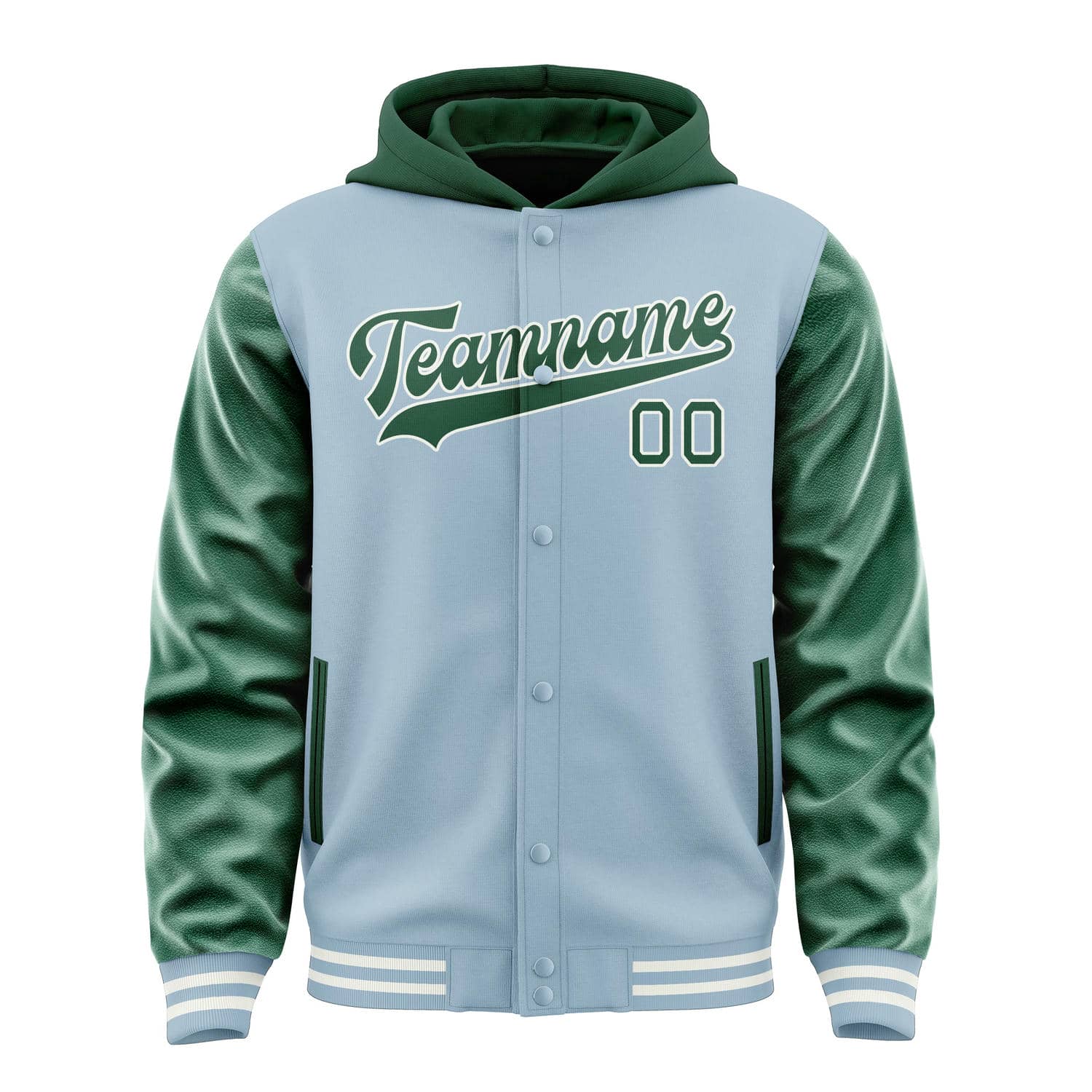 Custom Light Blue Green Jacket