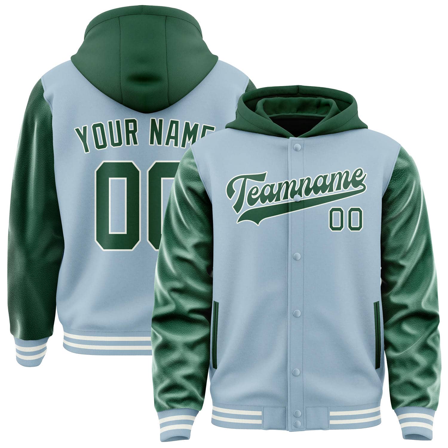 Custom Light Blue Green Jacket