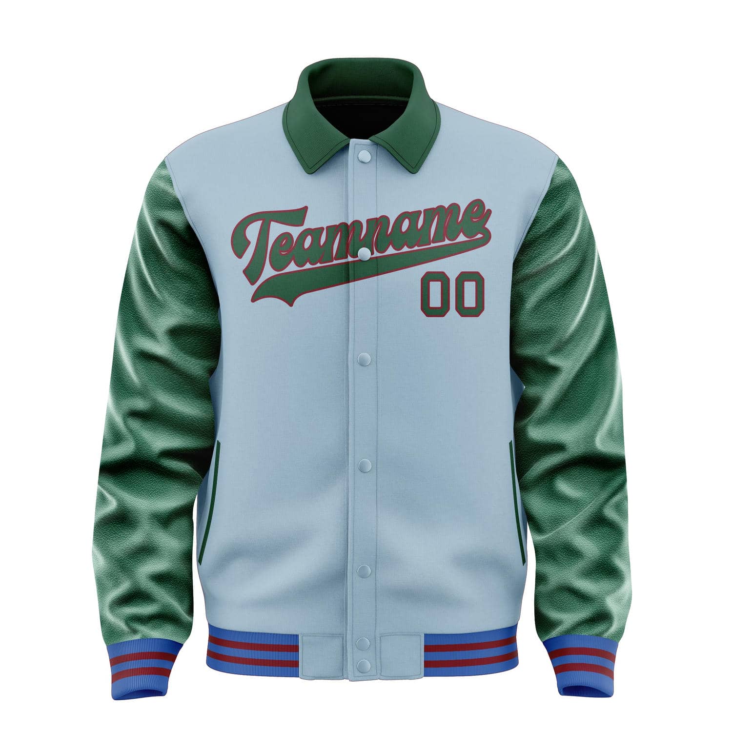Custom Light Blue Green Jacket