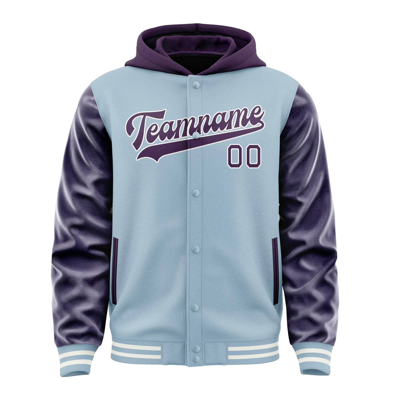 Custom Light Blue Purple Jacket