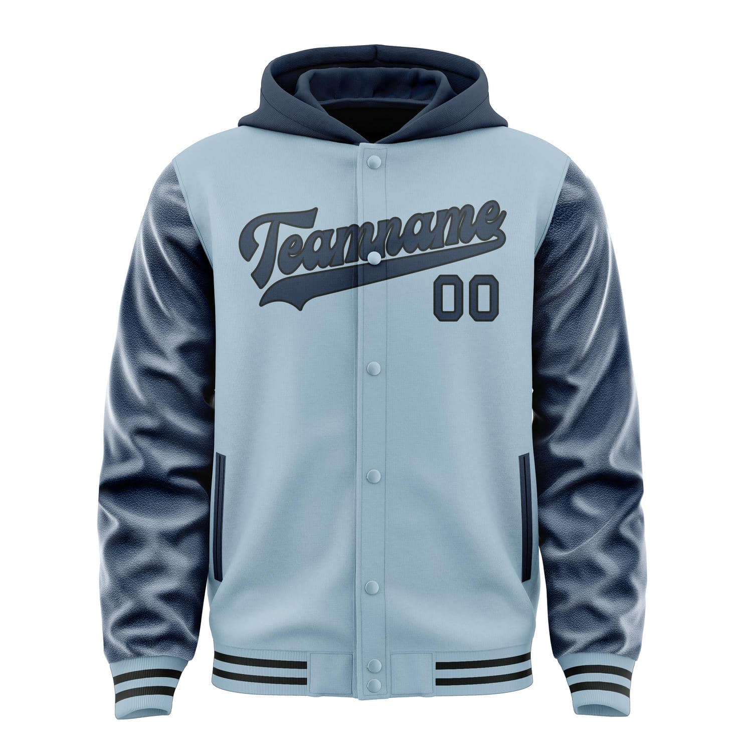 Custom Light Blue Blue Jacket