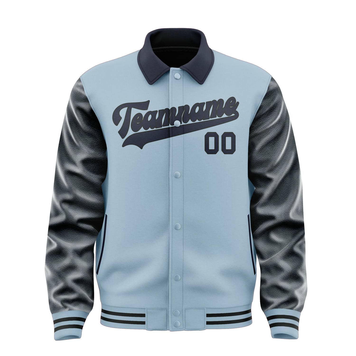 Custom Light Blue Navy Jacket