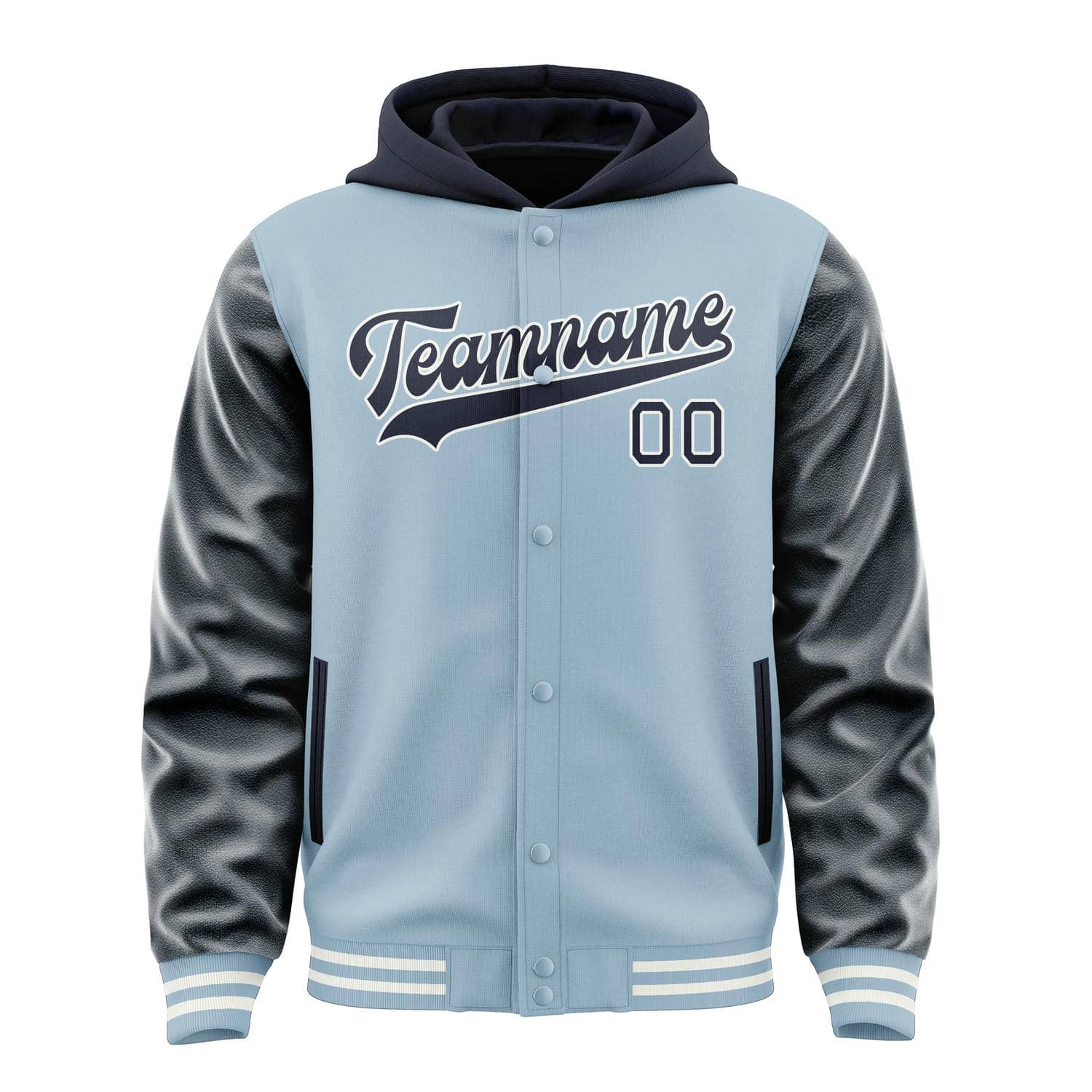 Custom Light Blue Navy Jacket