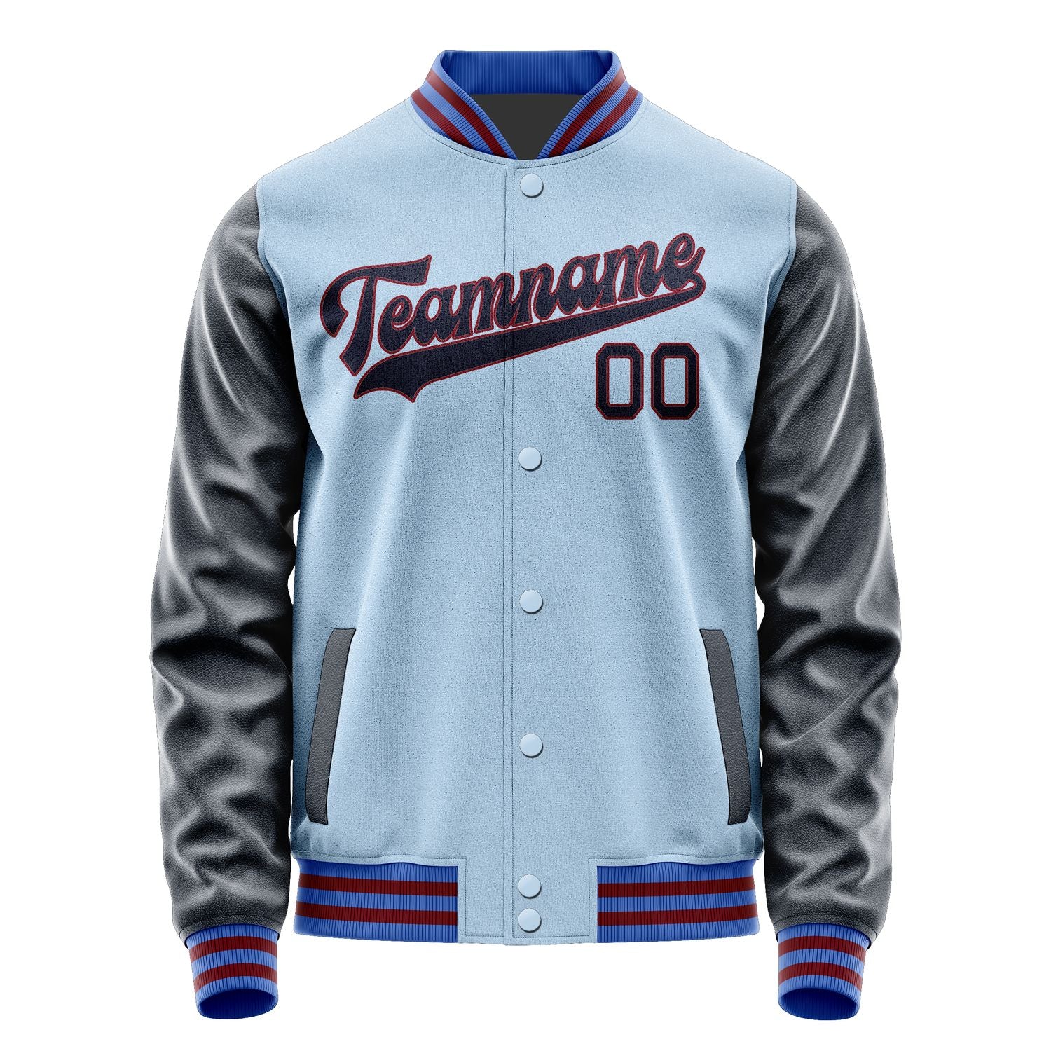 Custom Light Blue Navy Jacket JA0808110915B31511