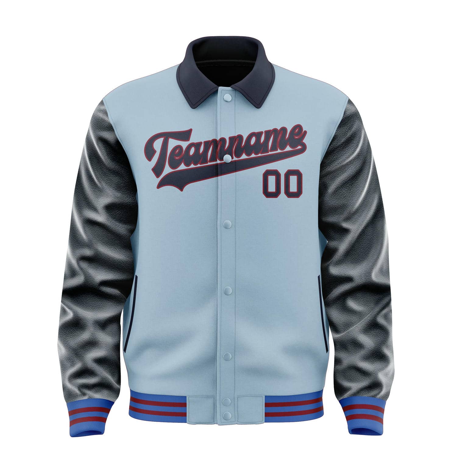Custom Light Blue Navy Jacket
