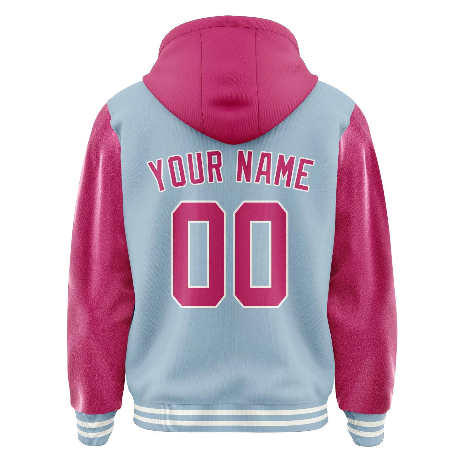 Custom Light Blue Pink Jacket