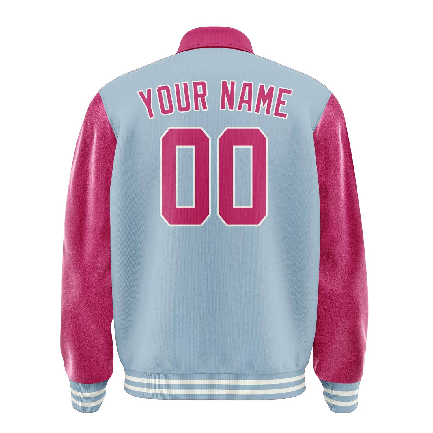 Custom Light Blue Pink Jacket