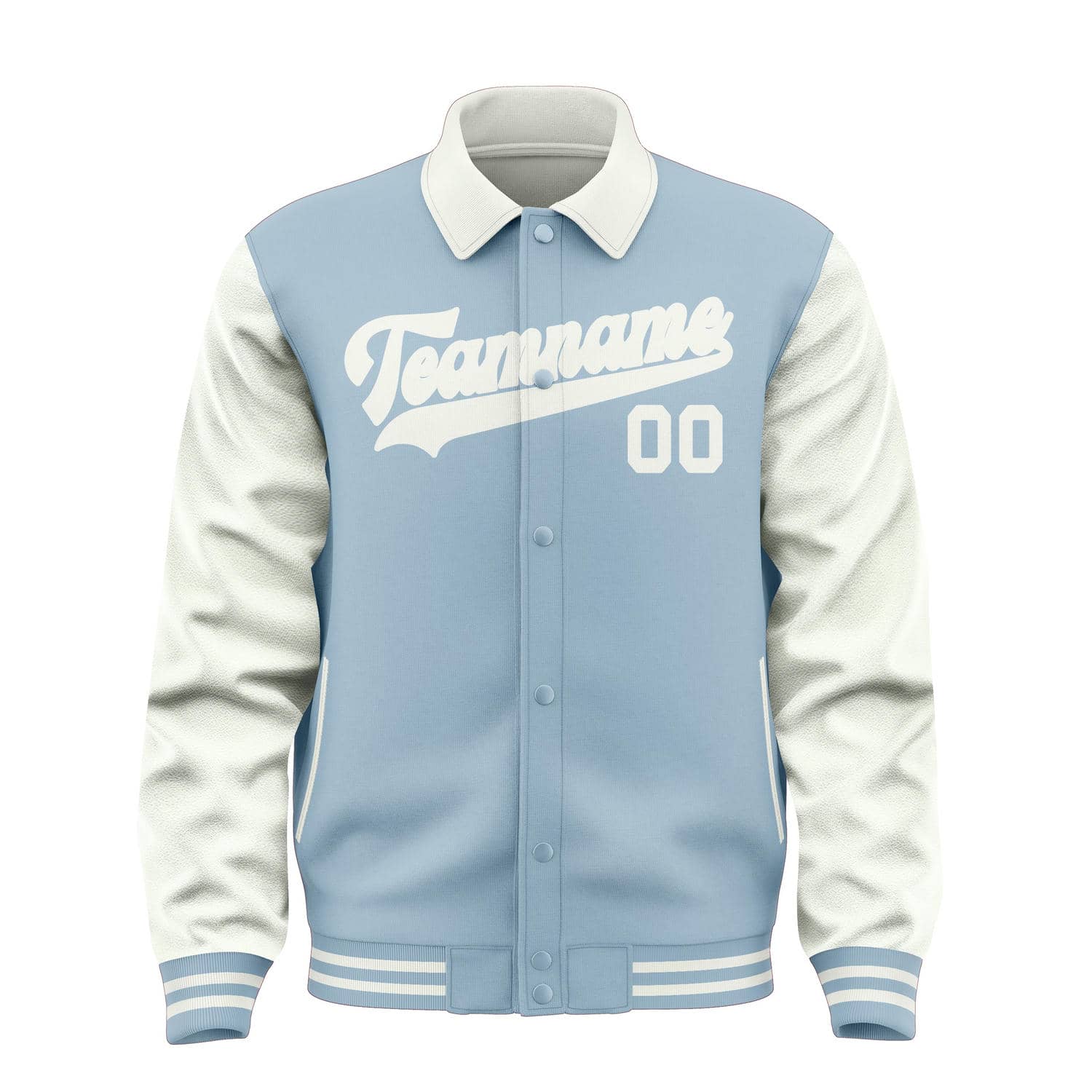 Custom Light Blue White Jacket