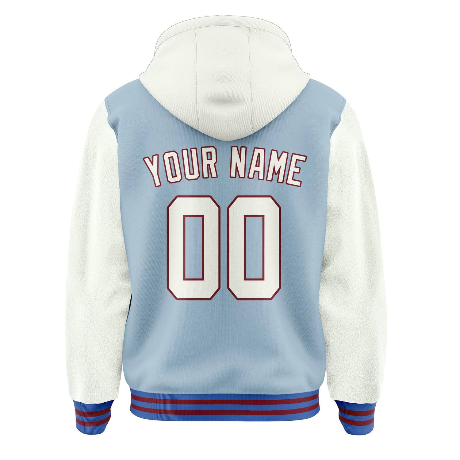 Custom Light Blue White Jacket