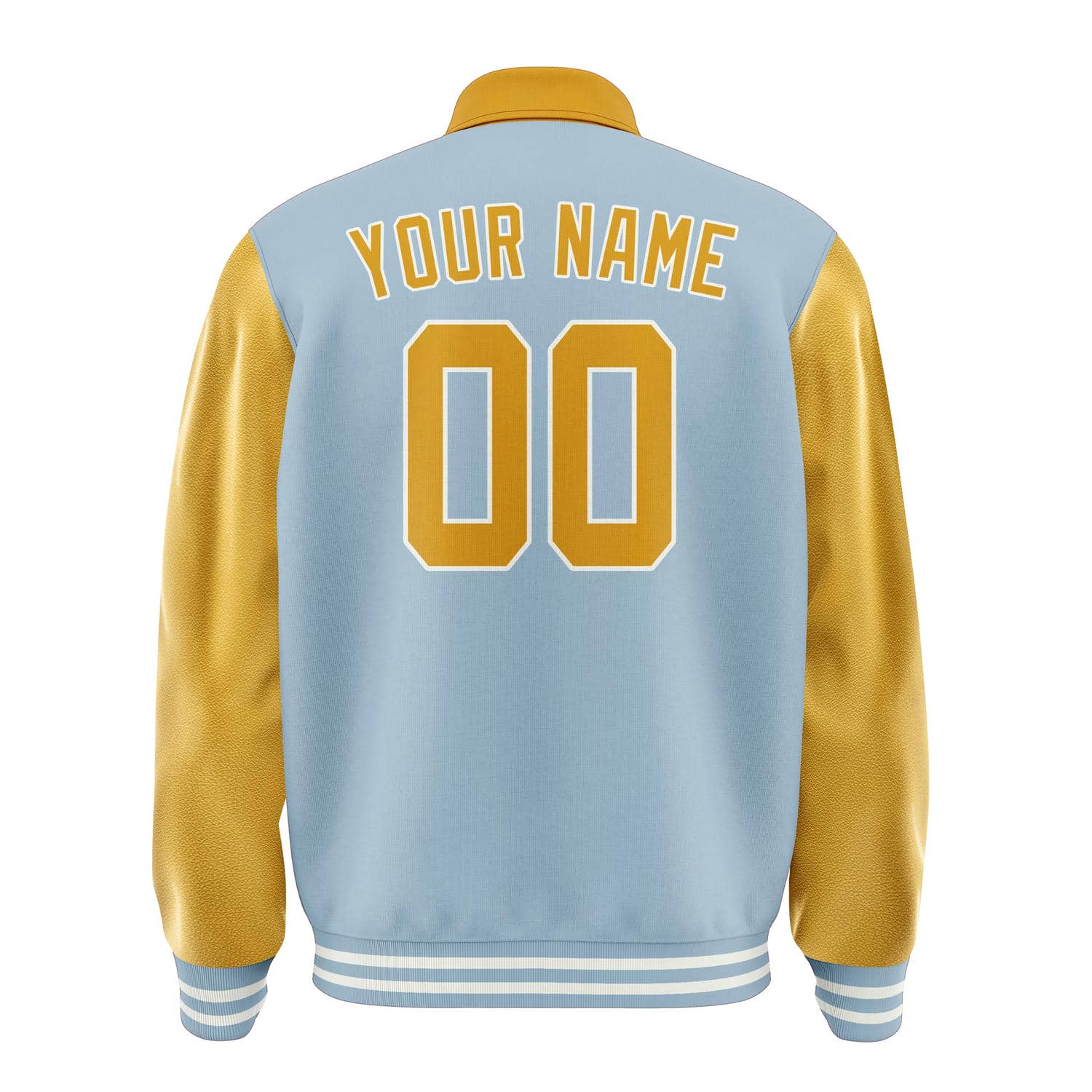 Custom Light Blue Yellow Jacket