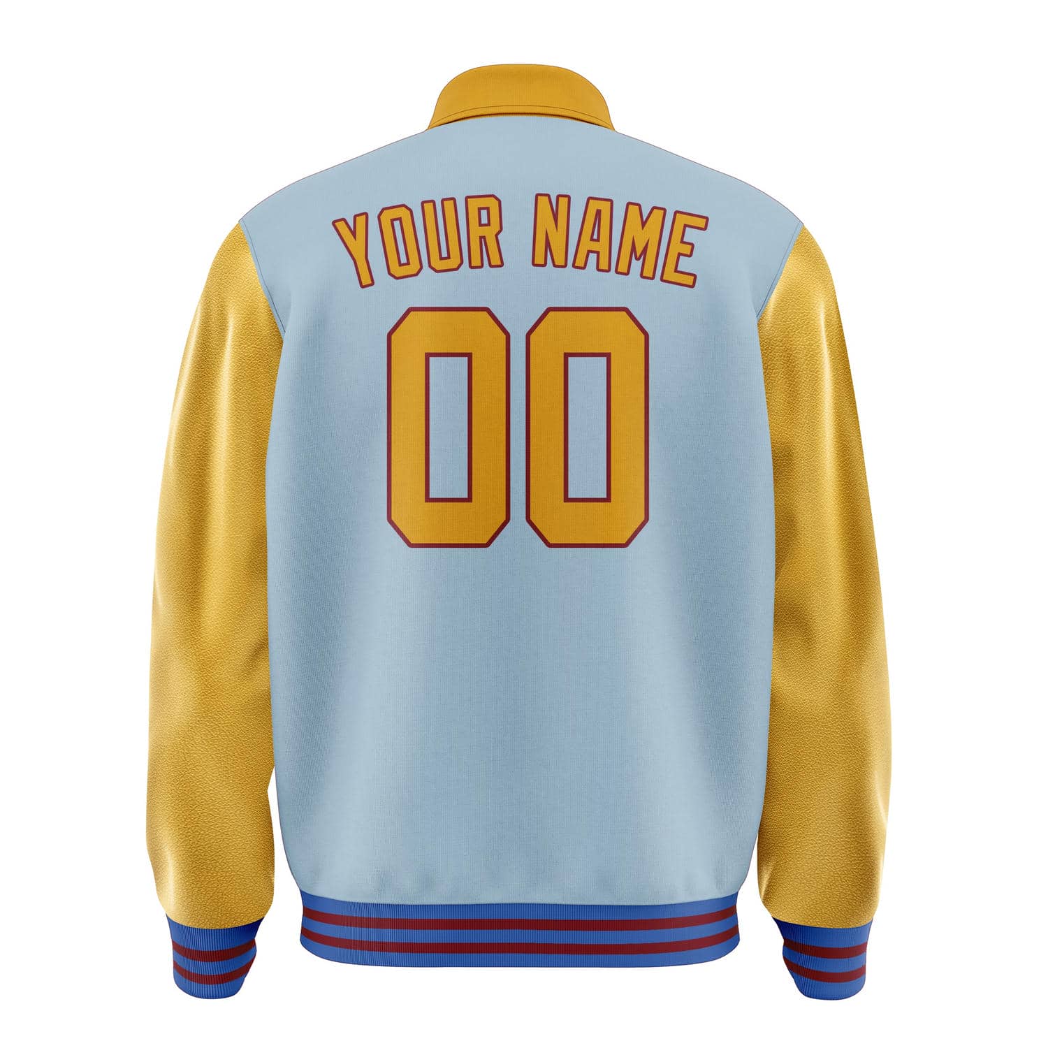 Custom Light Blue Yellow Jacket