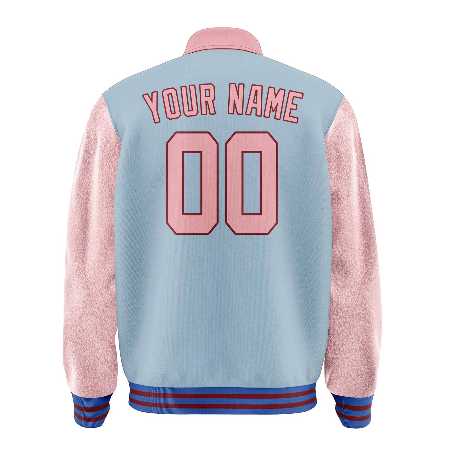 Custom Light Blue Light Pink Jacket