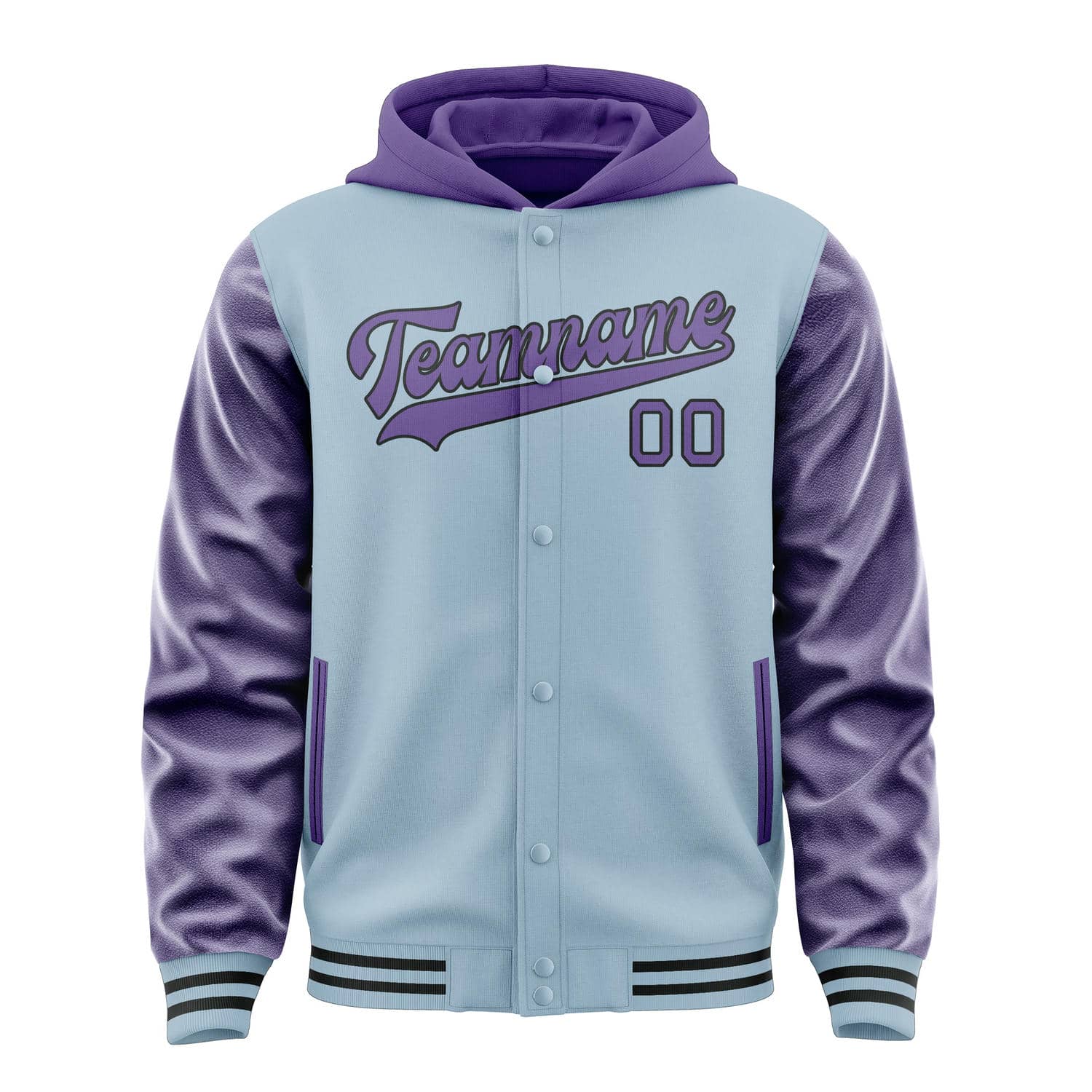 Custom Light Blue Light Purple Jacket