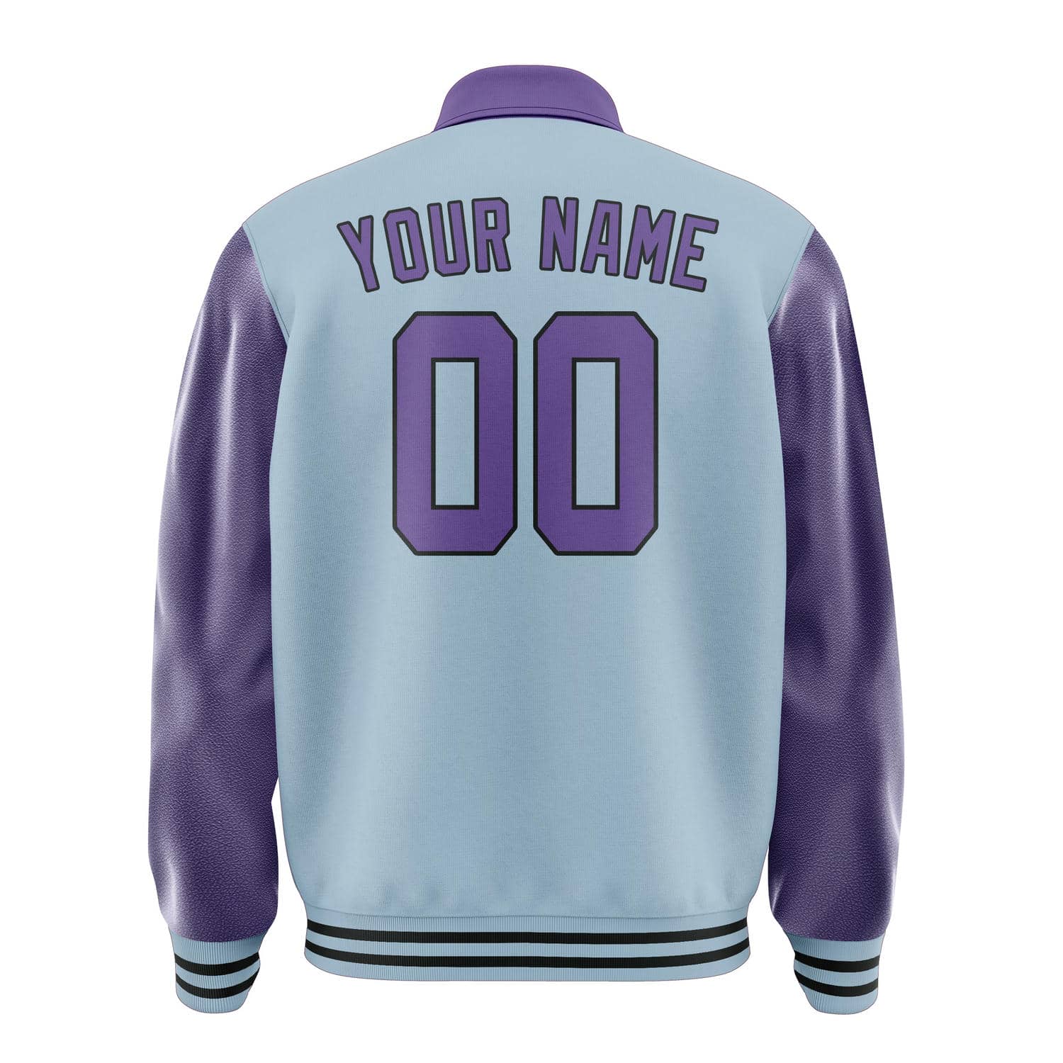 Custom Light Blue Light Purple Jacket
