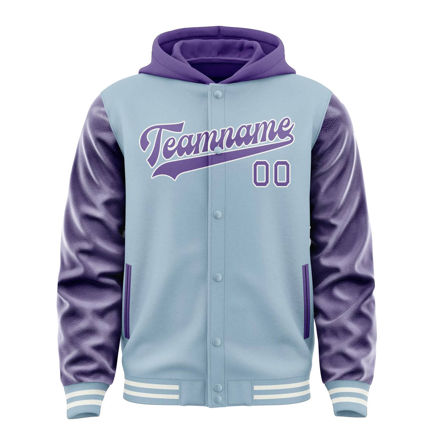 Custom Light Blue Light Purple Jacket