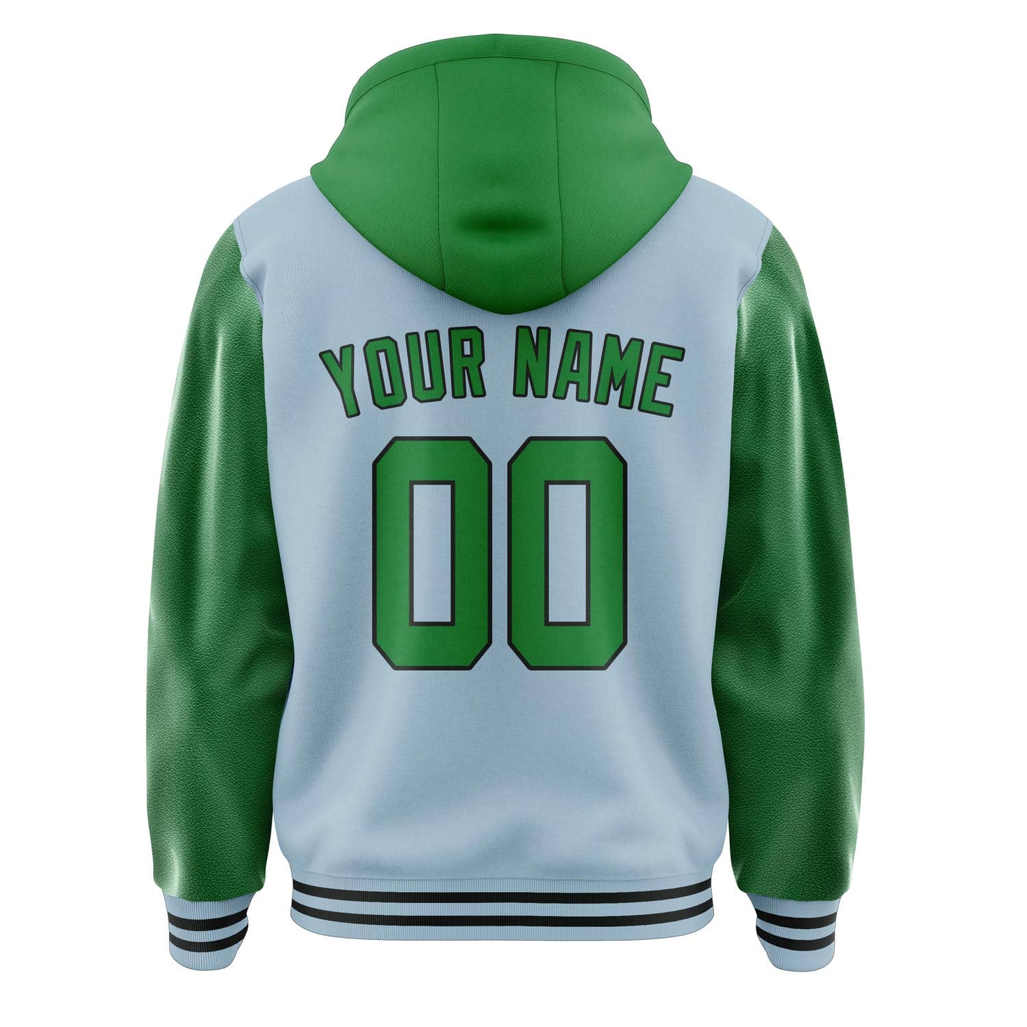 Custom Light Blue Emerald Green Jacket