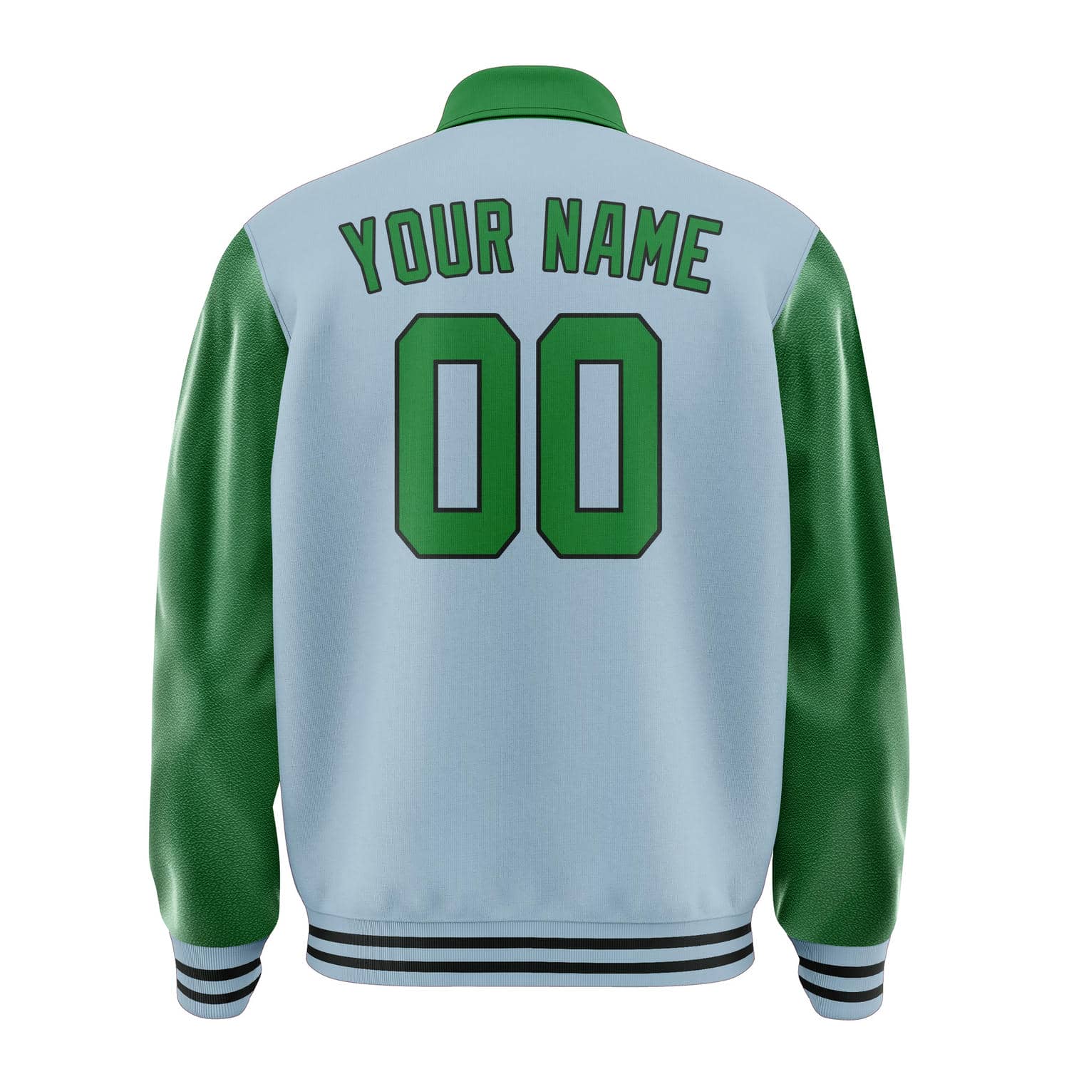Custom Light Blue Emerald Green Jacket